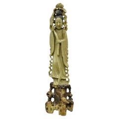 Estatuilla Escultura China Guanyin Kwan Yin Tall 15" Figurine Sculpture
