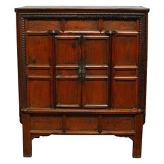 Chinese Carved Two-Door Cabinet Chest