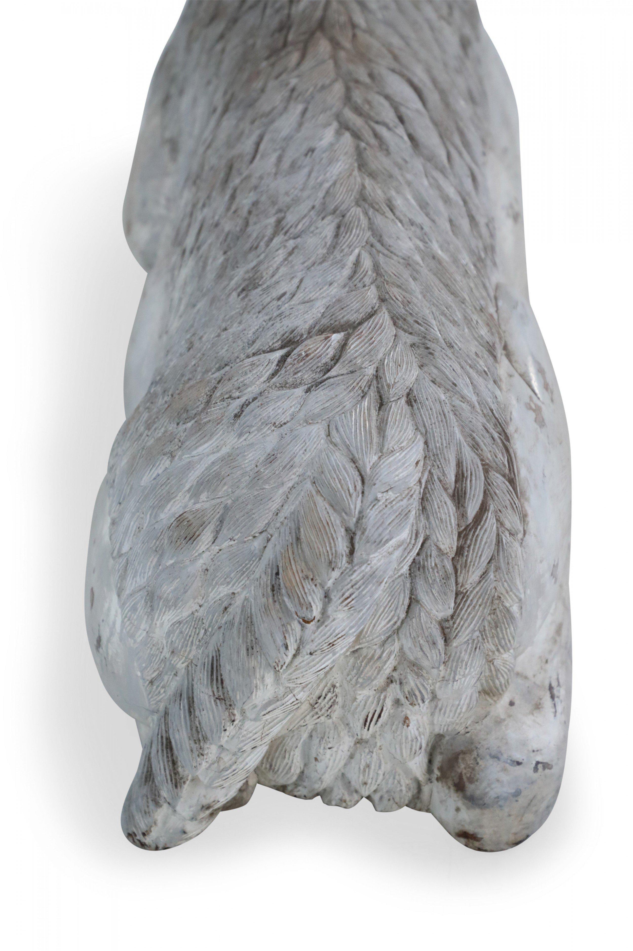 Chinese Carved Whitewashed Wooden Ram Statue For Sale 6