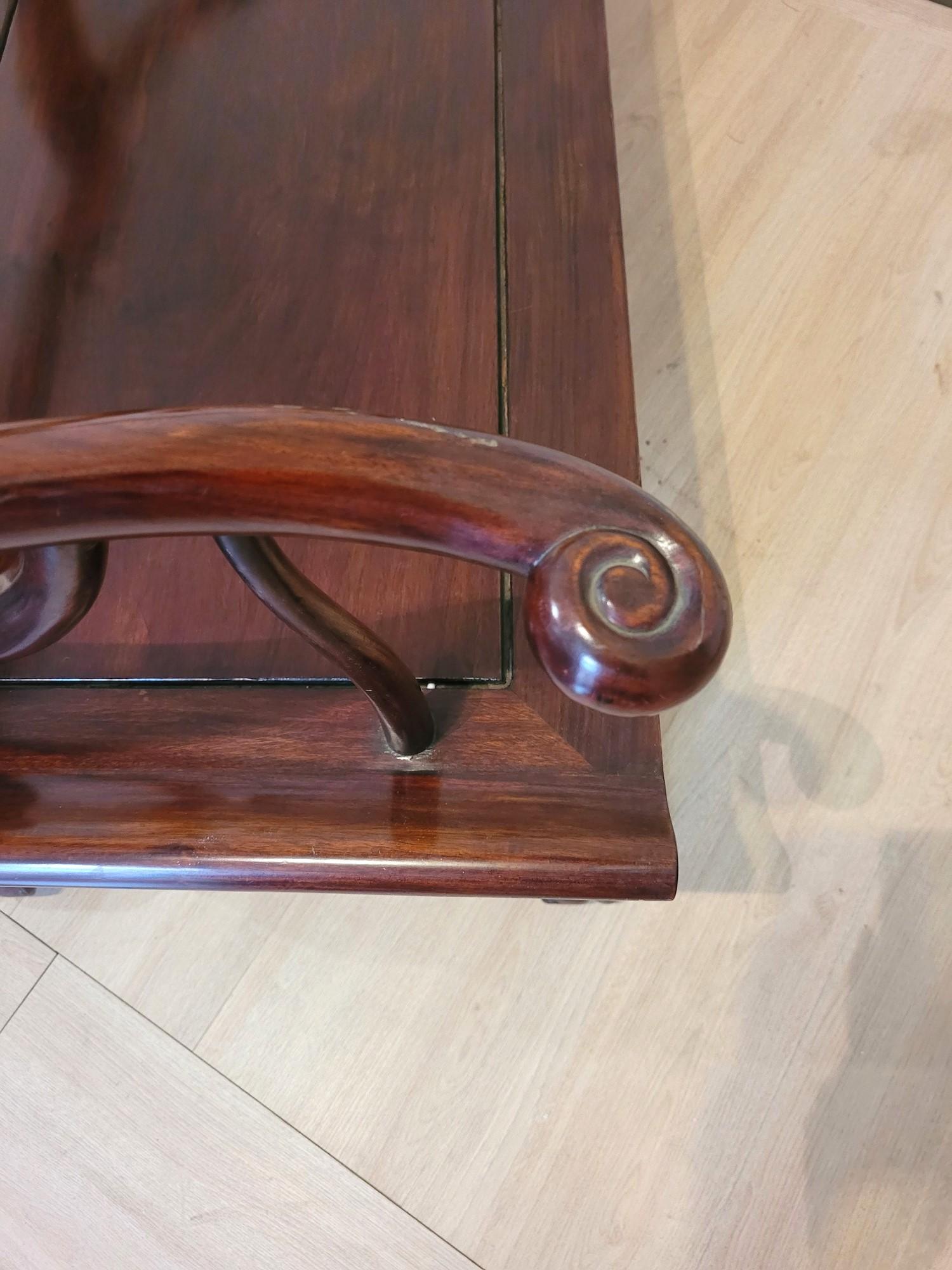 Panchina cinese in legno intagliato, fine XIX inizio XX secolo in vendita 7