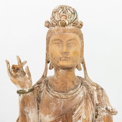 Chinese Carved Wood Guanyin Sculpture