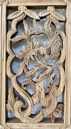 Chinese Carved Wood Panel