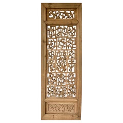 Chinese Carved Wood Panel