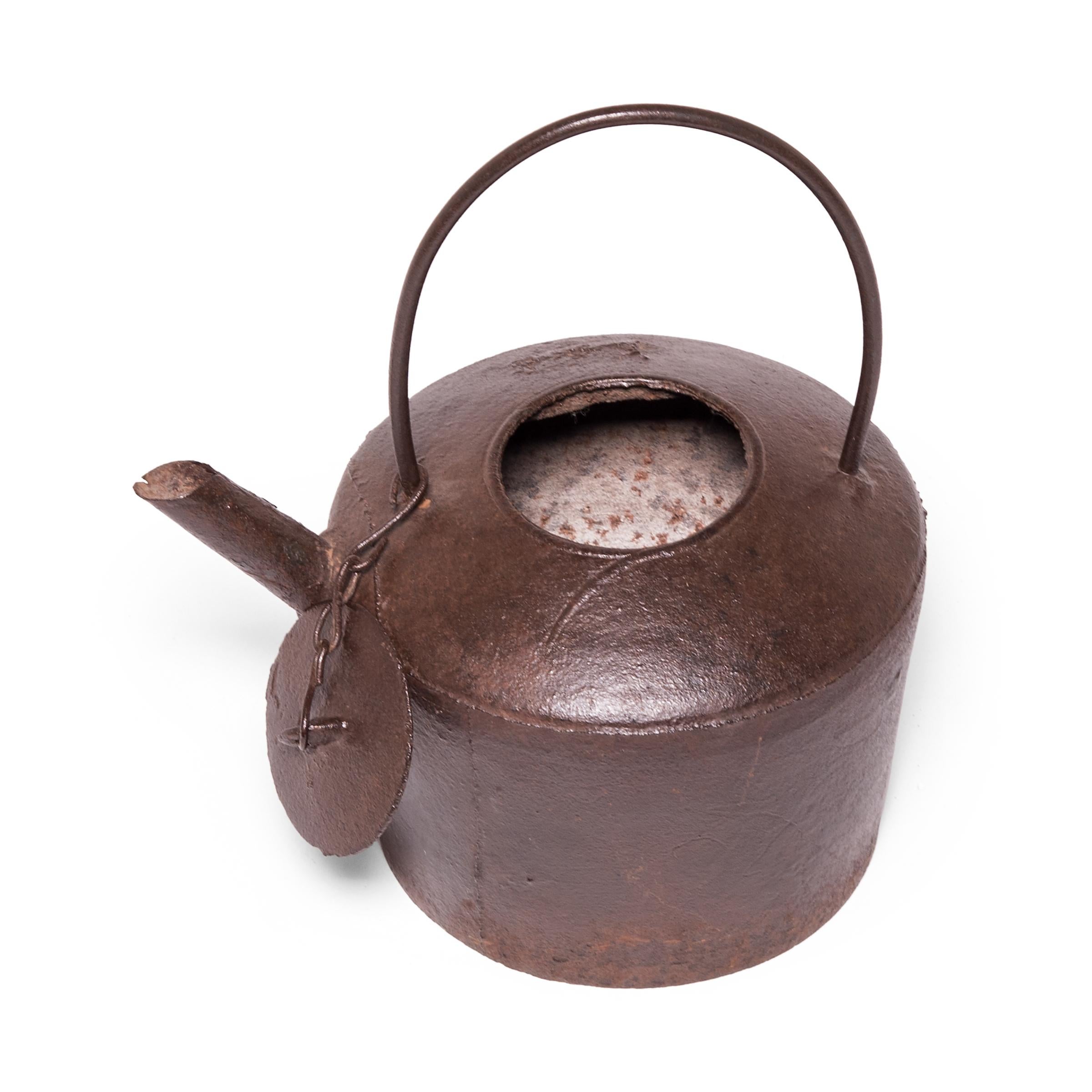 Rustic Cast Iron Tea Pot, c. 1900