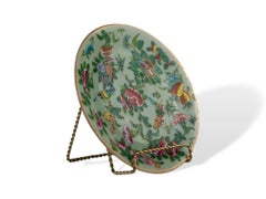 Chinese Celadon Famille Rose Plate, Canton, circa 1820