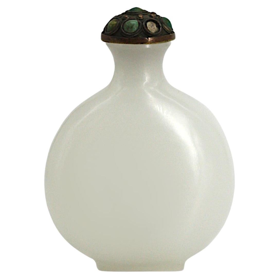 Chinese Celadon Glass Snuff Bottle