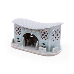 Chinese Celadon Glazed Temple Headrest, c. 1900