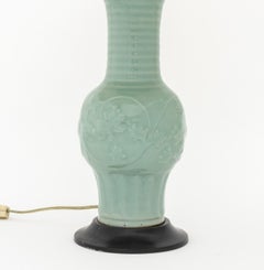 Chinese Celadon Glazed Vase Mounted as a Lamp