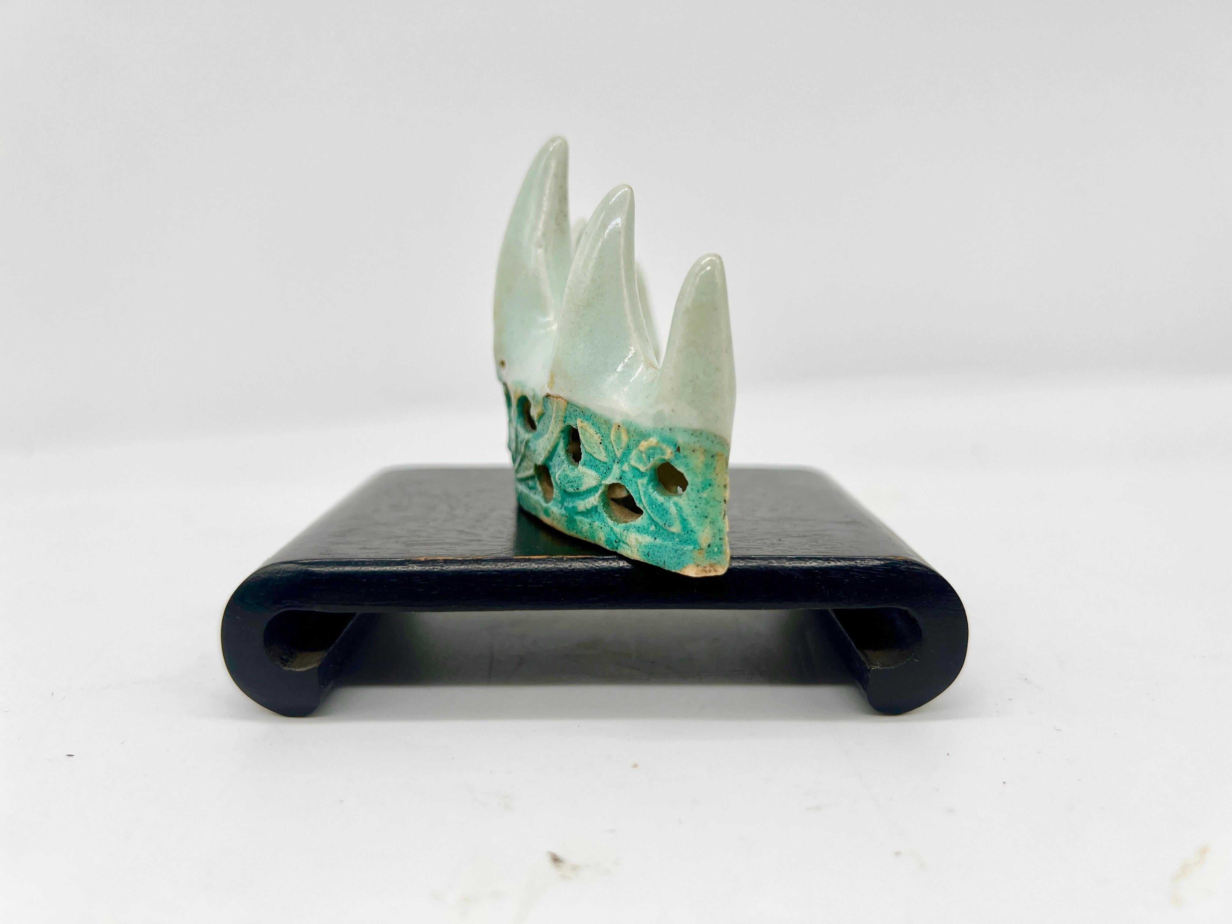 Chinois Porte-bracelets chinois Kangxi émaillé céladon et vert turquoise en vente