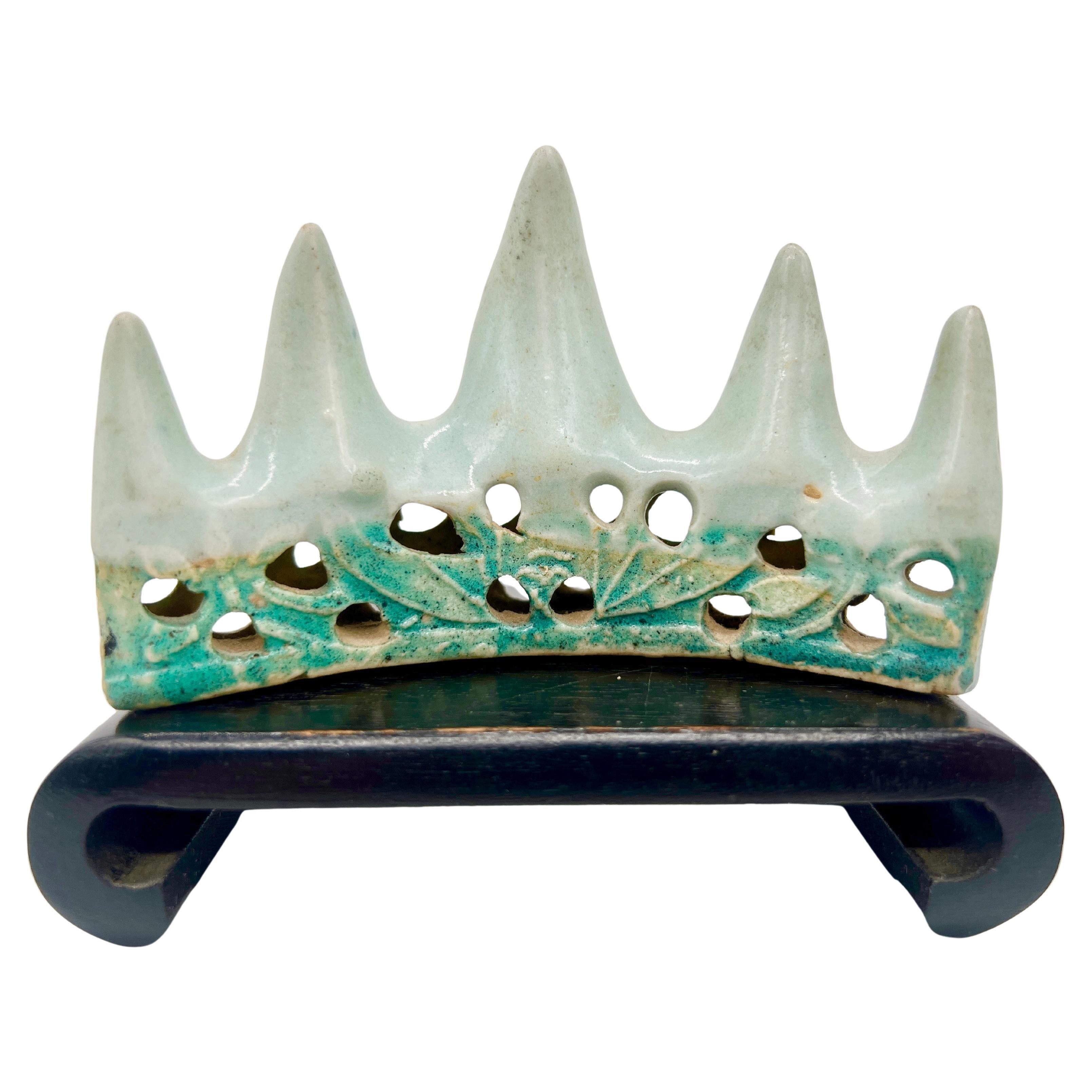 Porte-bracelets chinois Kangxi émaillé céladon et vert turquoise en vente