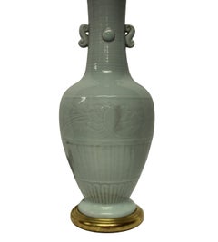 Chinese Celadon Porcelain Lamp