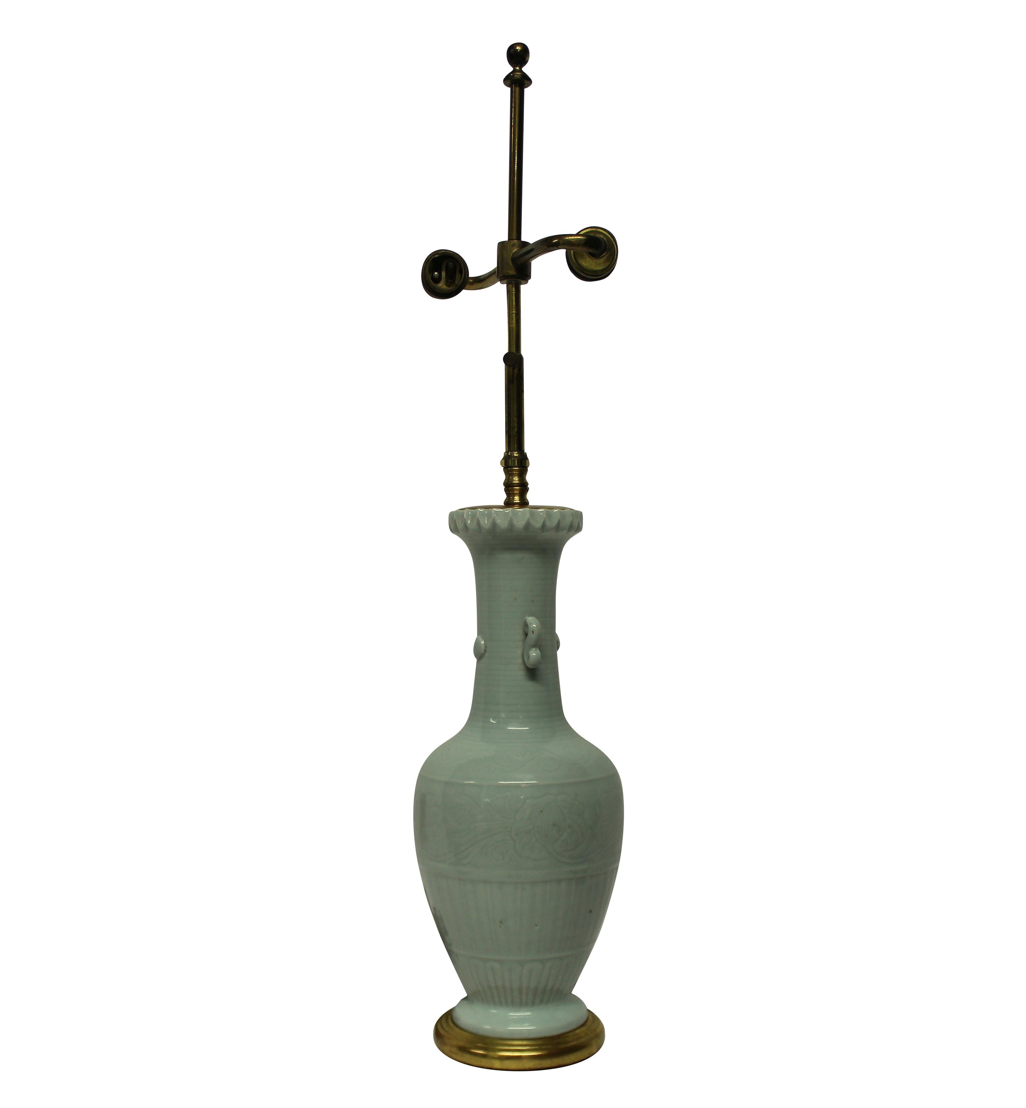 Chinese Celadon Porcelain Lamp 1