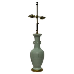Retro Chinese Celadon Porcelain Lamp