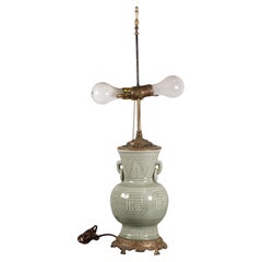 Chinese celadon porcelain vase, 19th c.