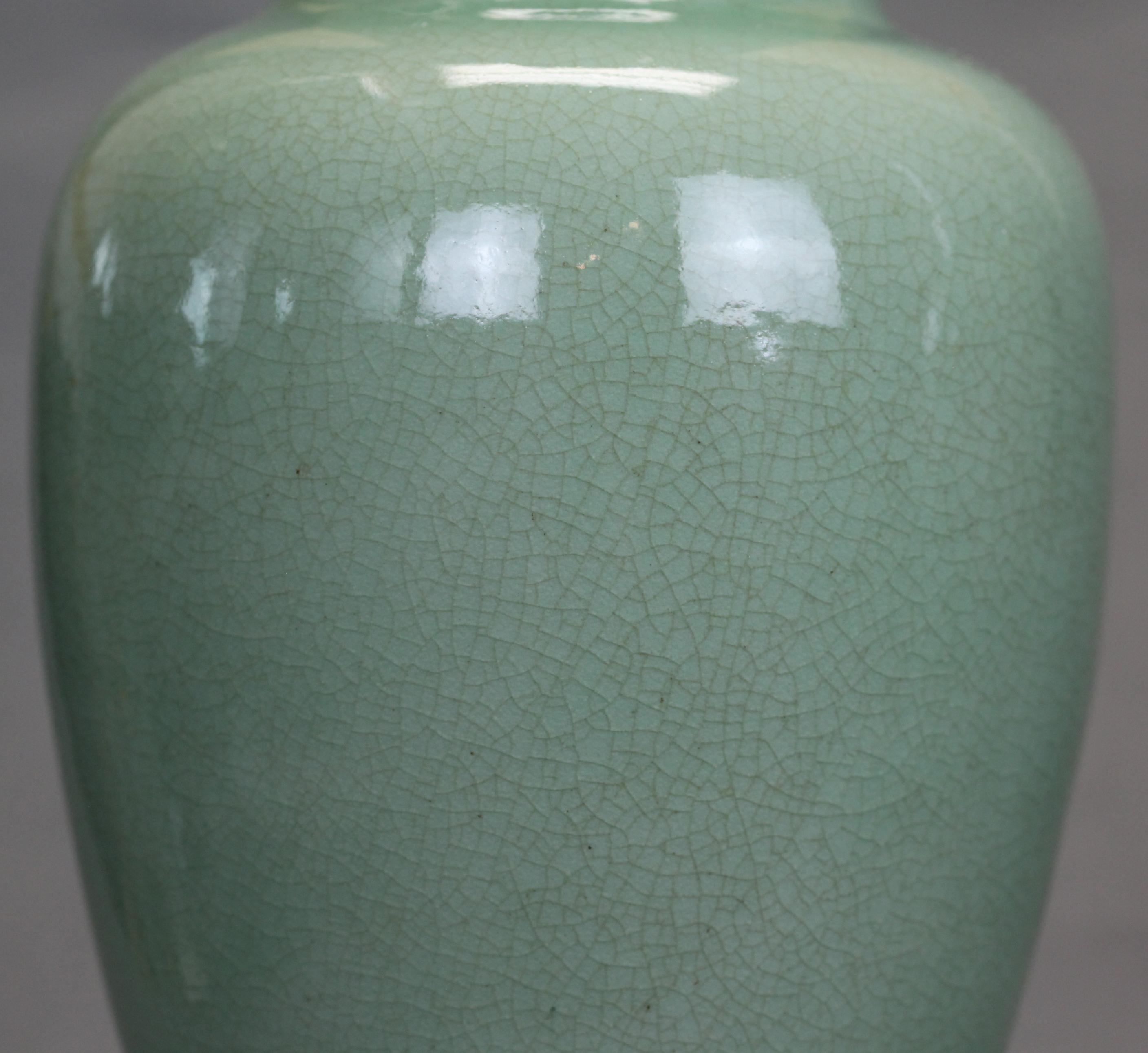 Chinese Celadon Porcelain Vases, Republican Period For Sale 1