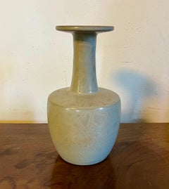 Chinese Celadon Song Dynasty Style Crackle Glaze Mallet Shape Vase - Early 20th