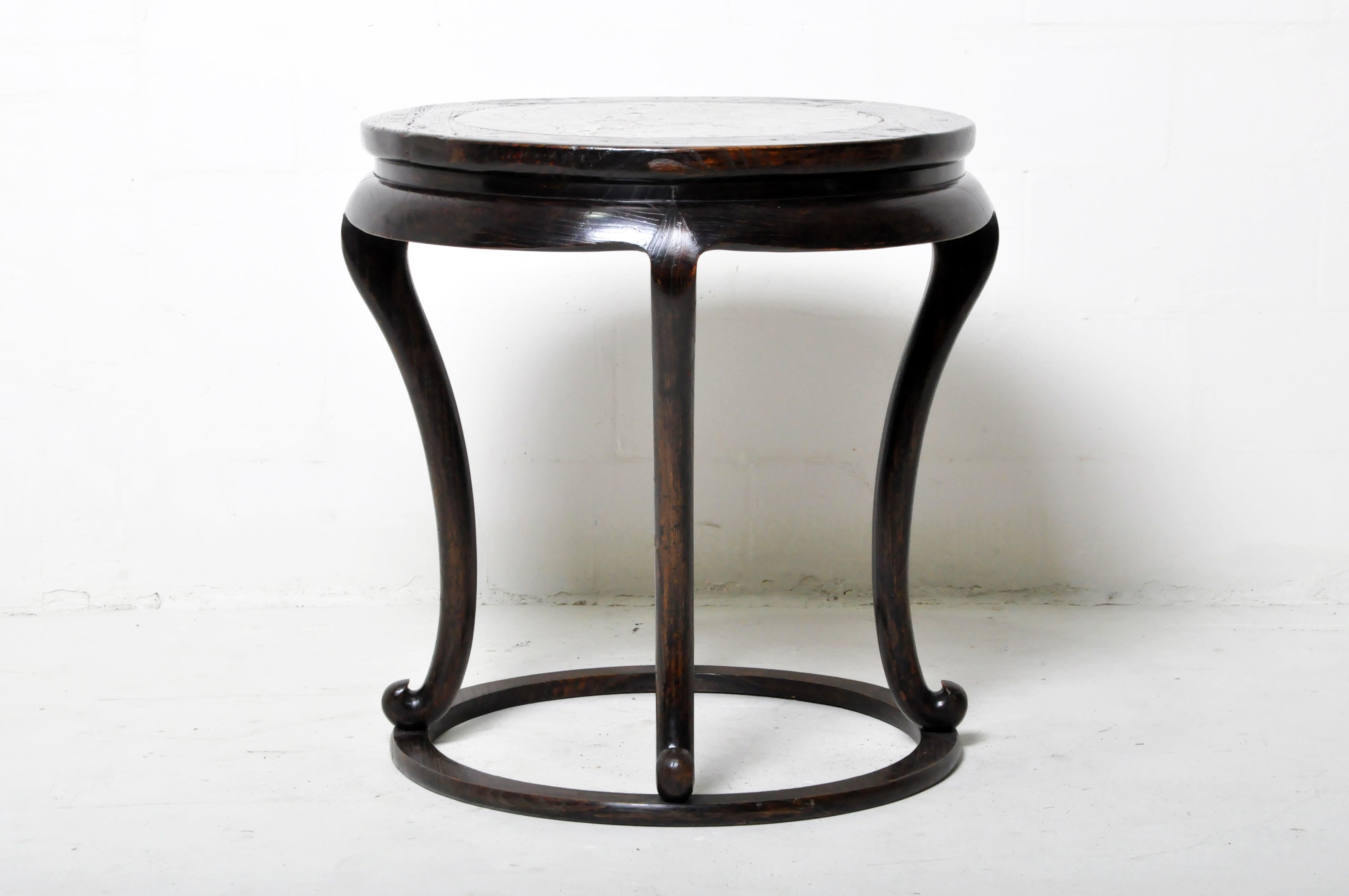 19th Century Chinese Center Table with Marble