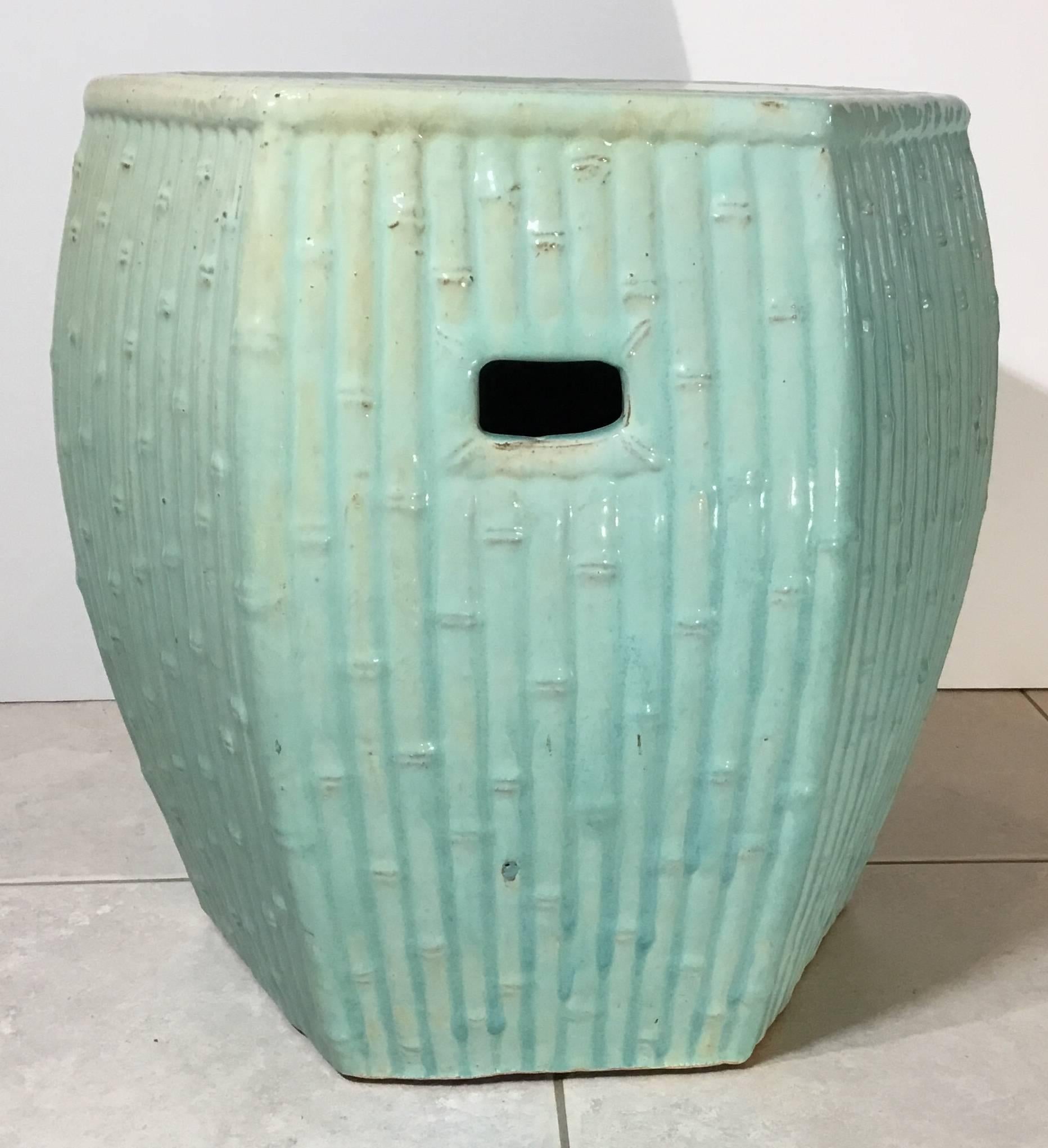 Chinese Ceramic Garden Stool In Excellent Condition In Delray Beach, FL