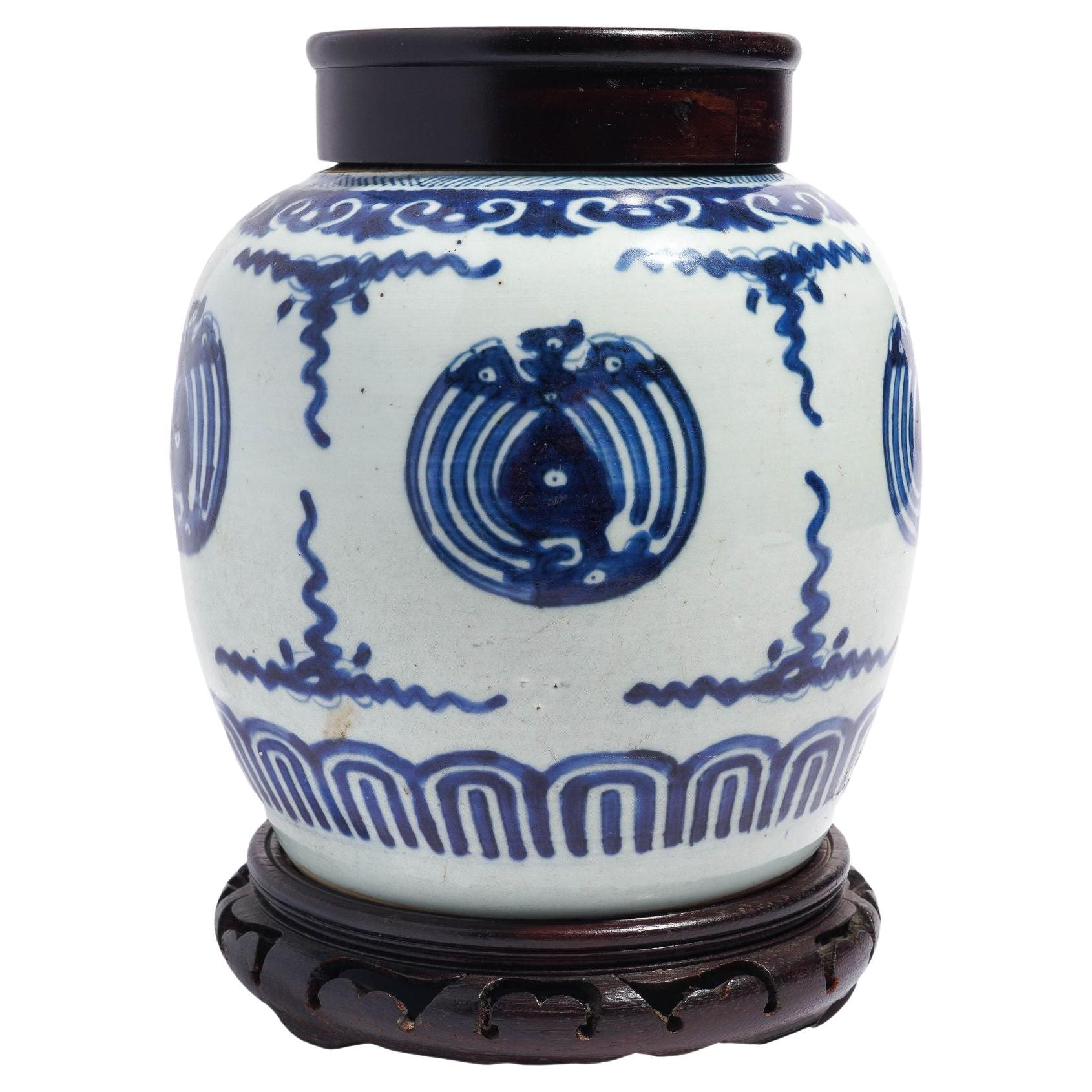 Vasetto di zenzero in ceramica cinese, 1700 ca.