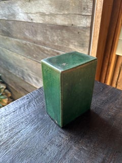 Chinesisches grün glasiertes „Shiwan“ Opium-Kissen aus Keramik, Set aus dem frühen 20. Jahrhundert