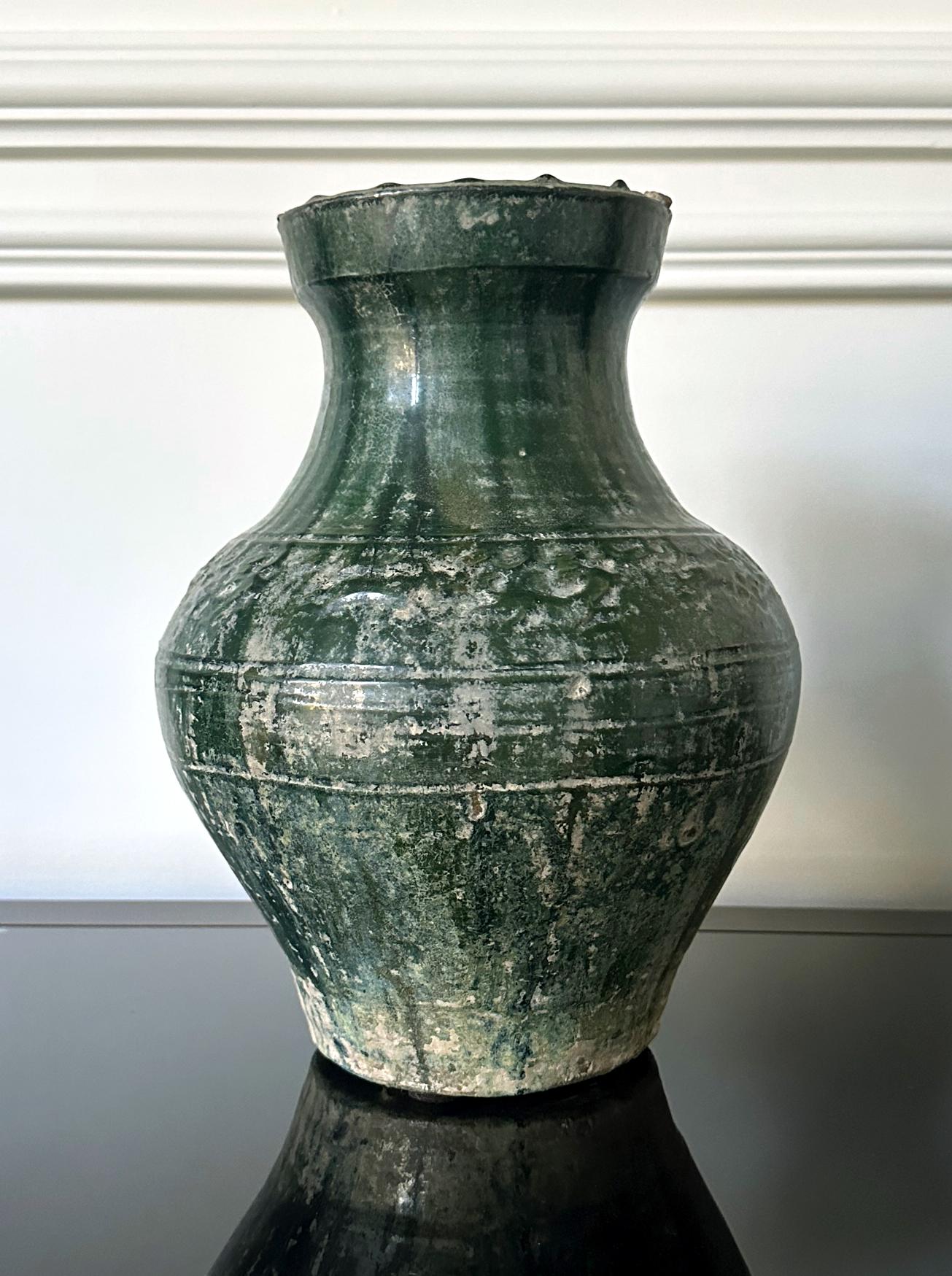A large ceramic storage jar in 