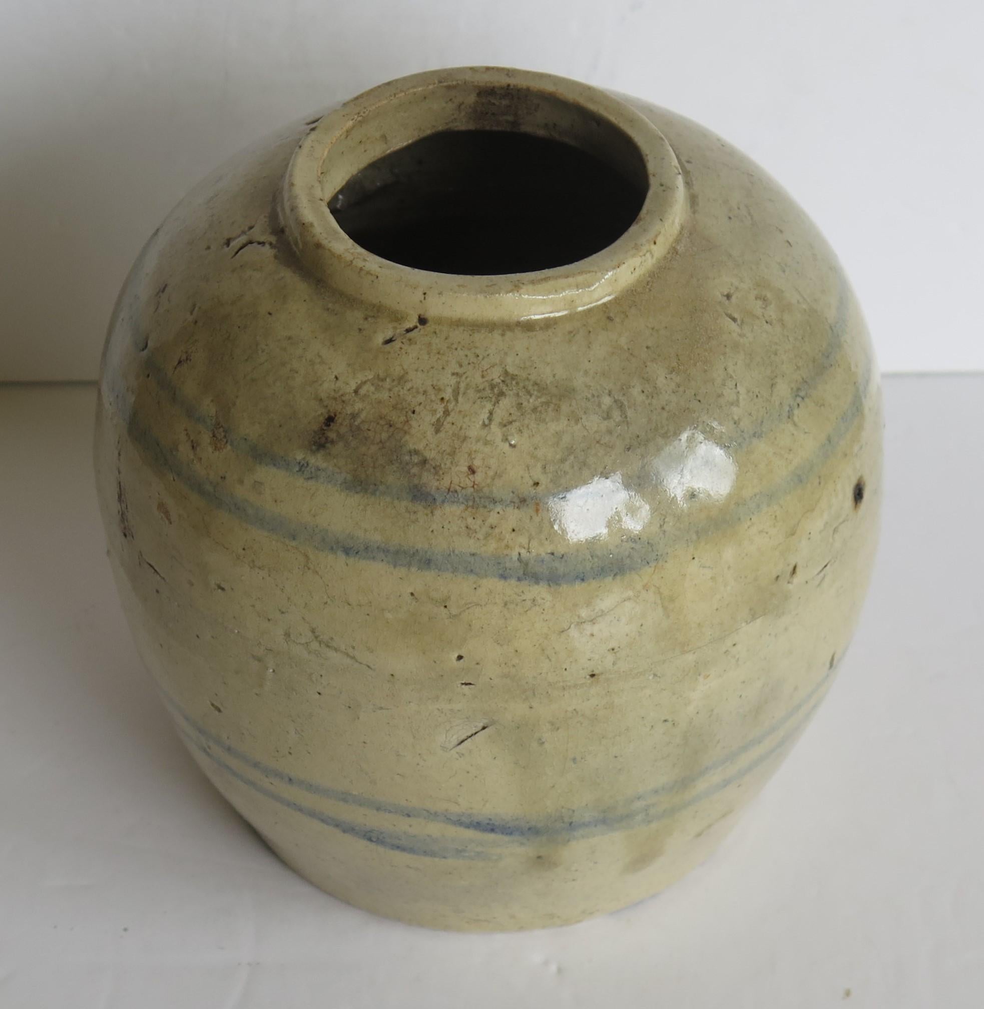 Chinese Ceramic Ming Provincial Jar or Vase Celadon Glaze, Early 17th Century 5
