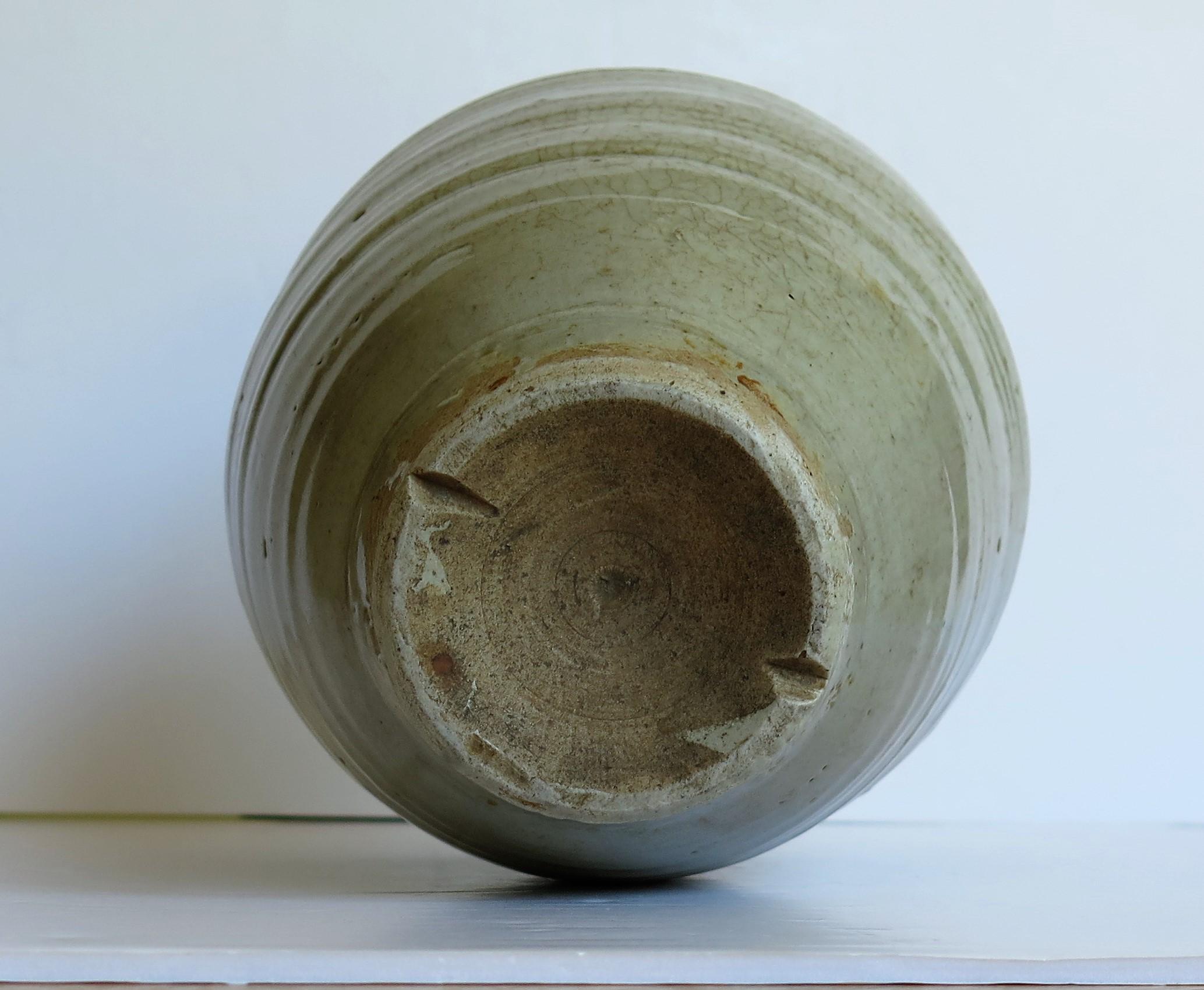 Chinese Ceramic Ming Yao Jar or Vase Celadon Glaze, Early 17th Century 9