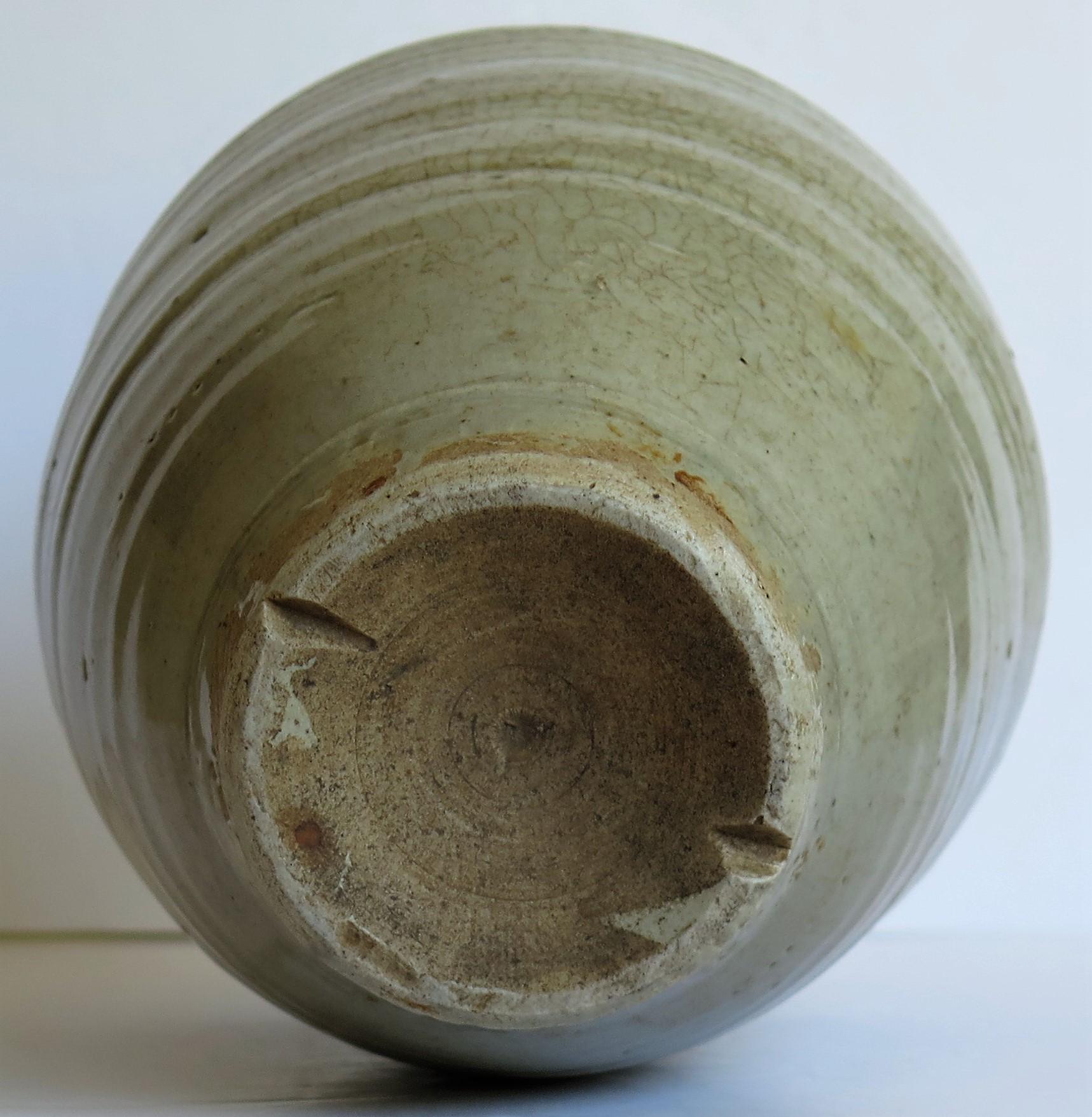 Chinese Ceramic Ming Yao Jar or Vase Celadon Glaze, Early 17th Century 10