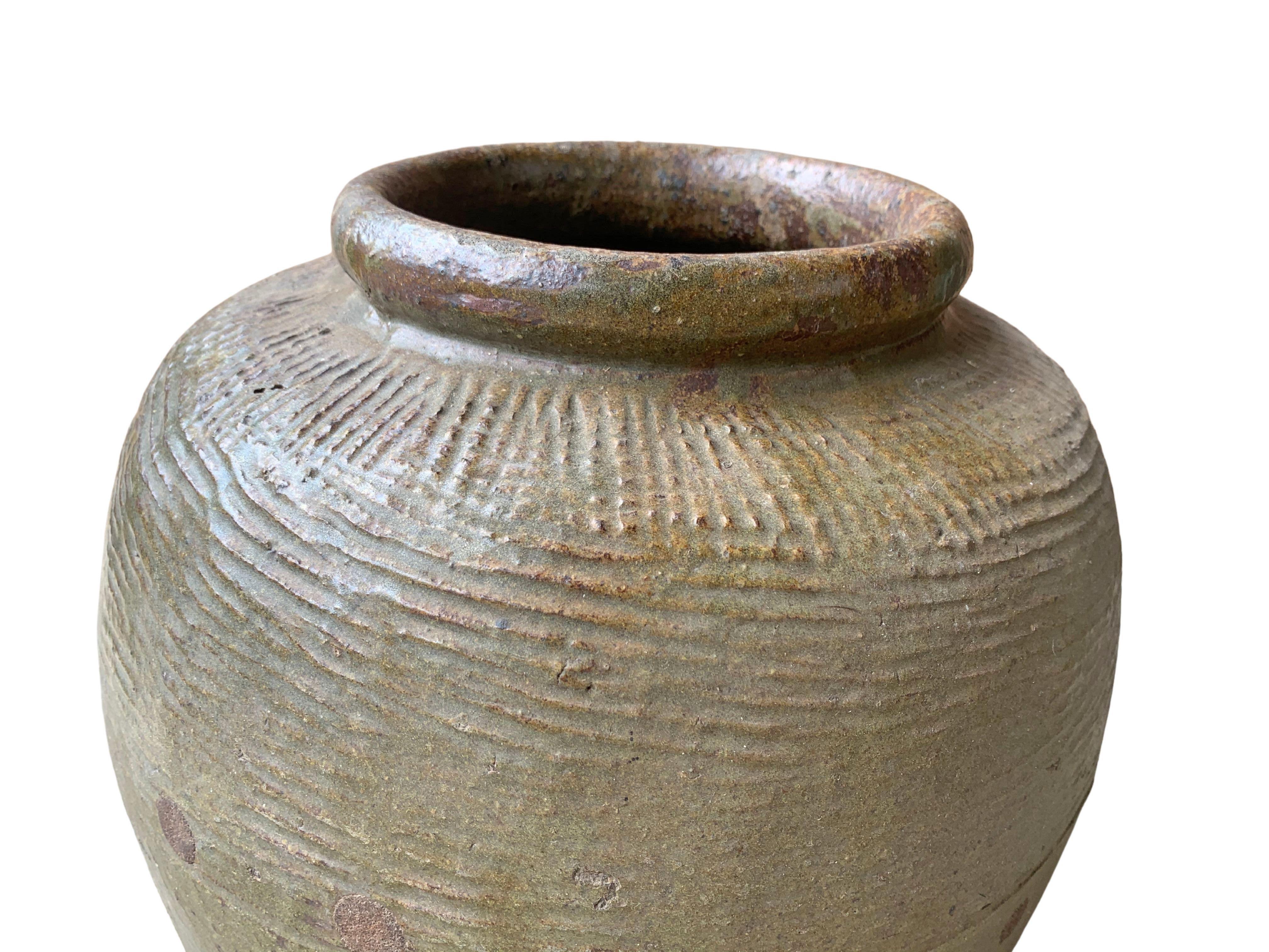 Chinese Ceramic Pickling Jar Jade Green, c. 1950 In Good Condition For Sale In Jimbaran, Bali