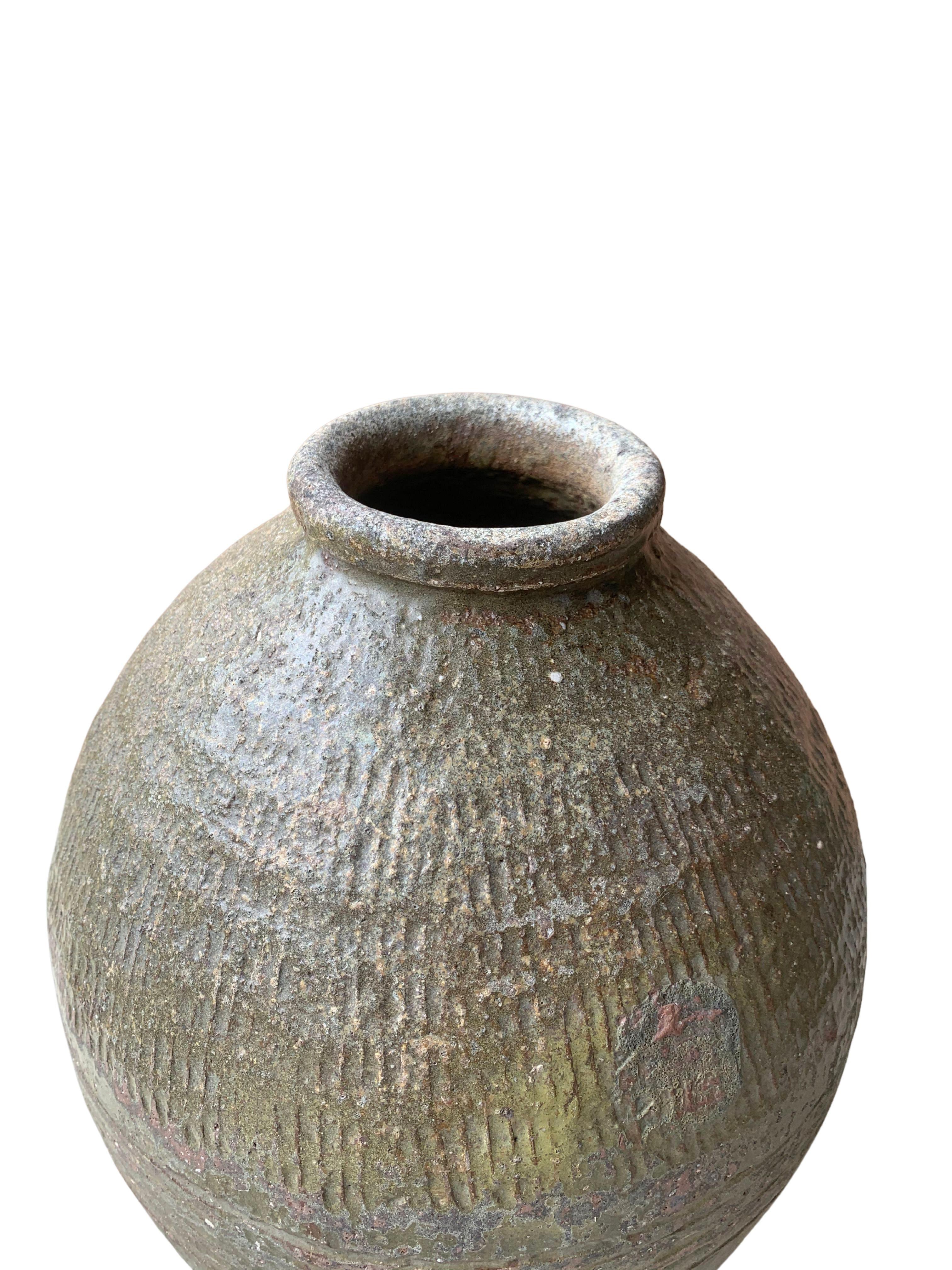 Chinese Ceramic Pickling Jar Jade Green, c. 1950 In Good Condition In Jimbaran, Bali
