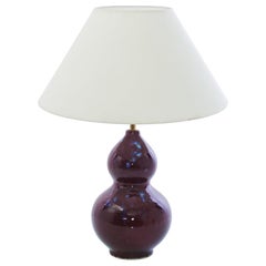Chinese Ceramic Plum Purple Table Lamp