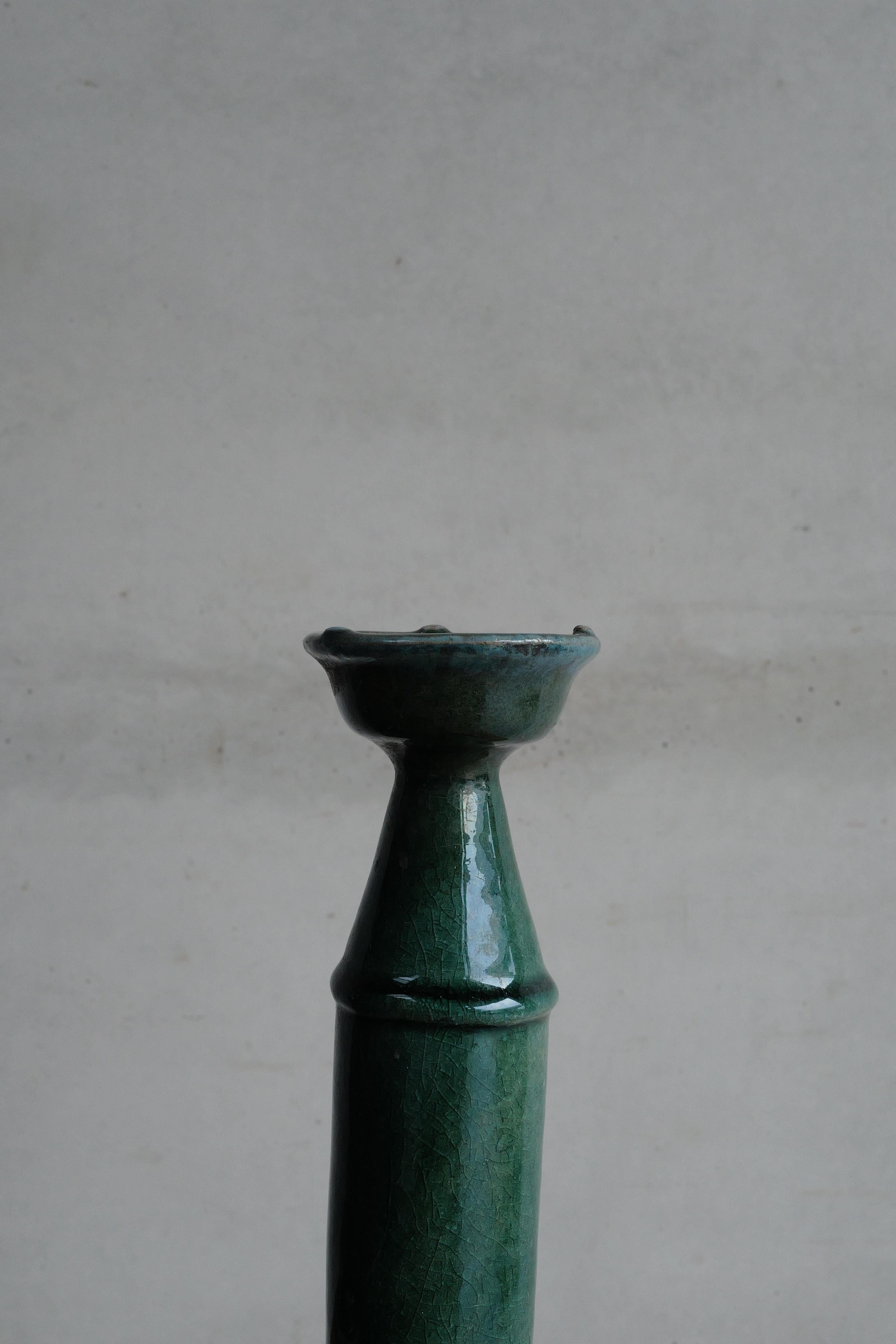 XX secolo Portacandele cinese in ceramica 