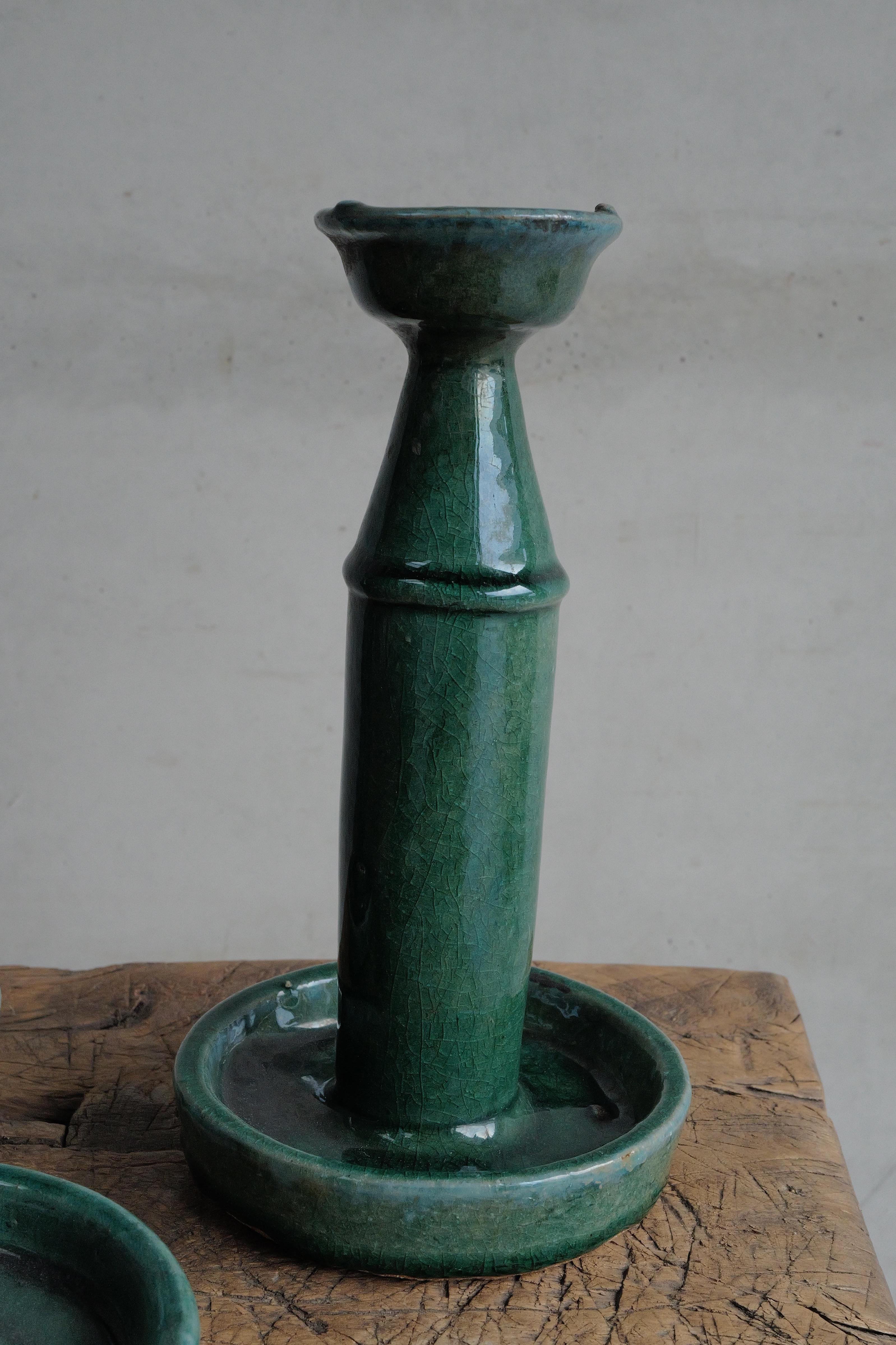 Ceramica Portacandele cinese in ceramica 