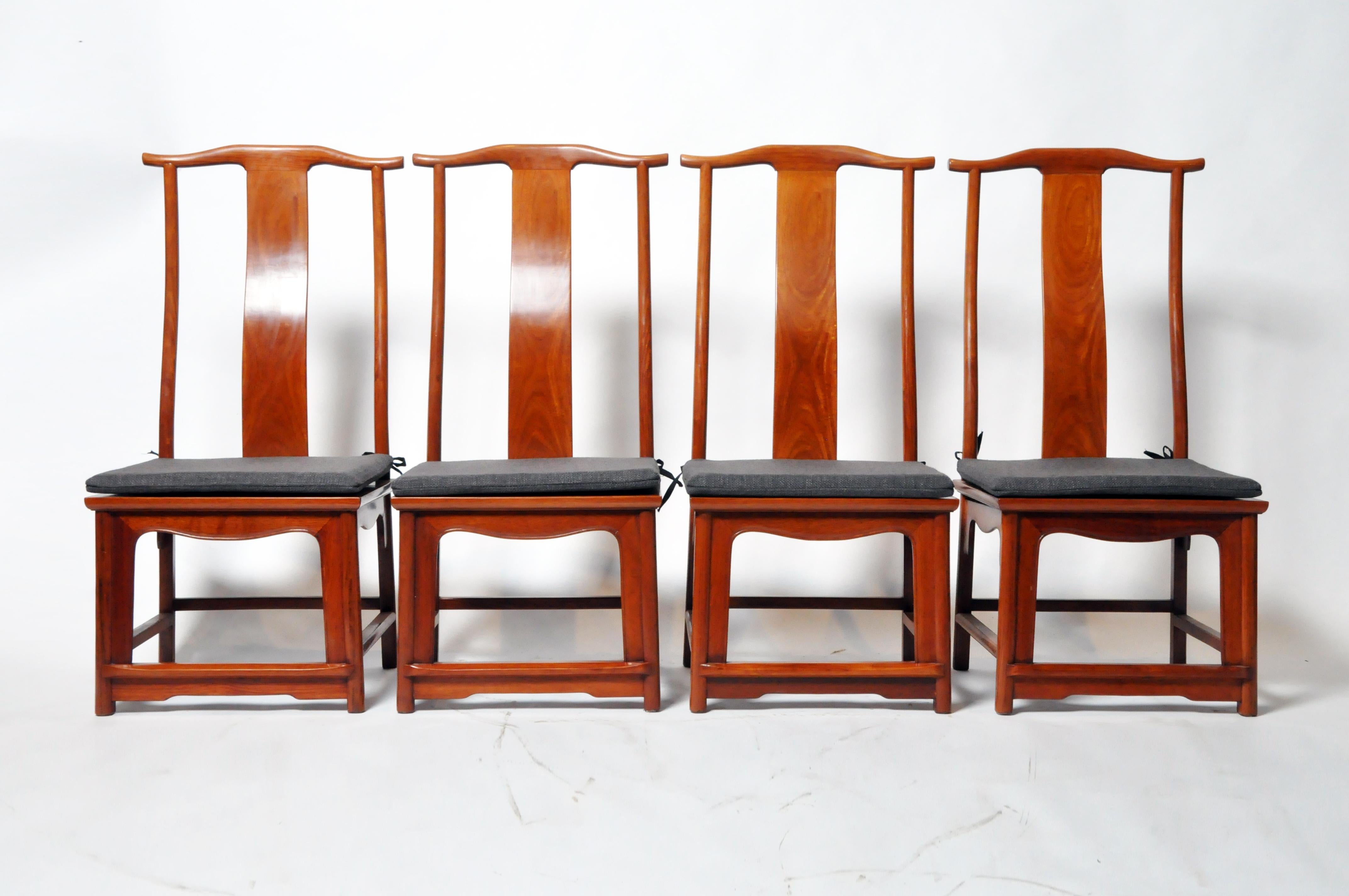 A Set of Four Chinese Dining Chairs For Sale 12