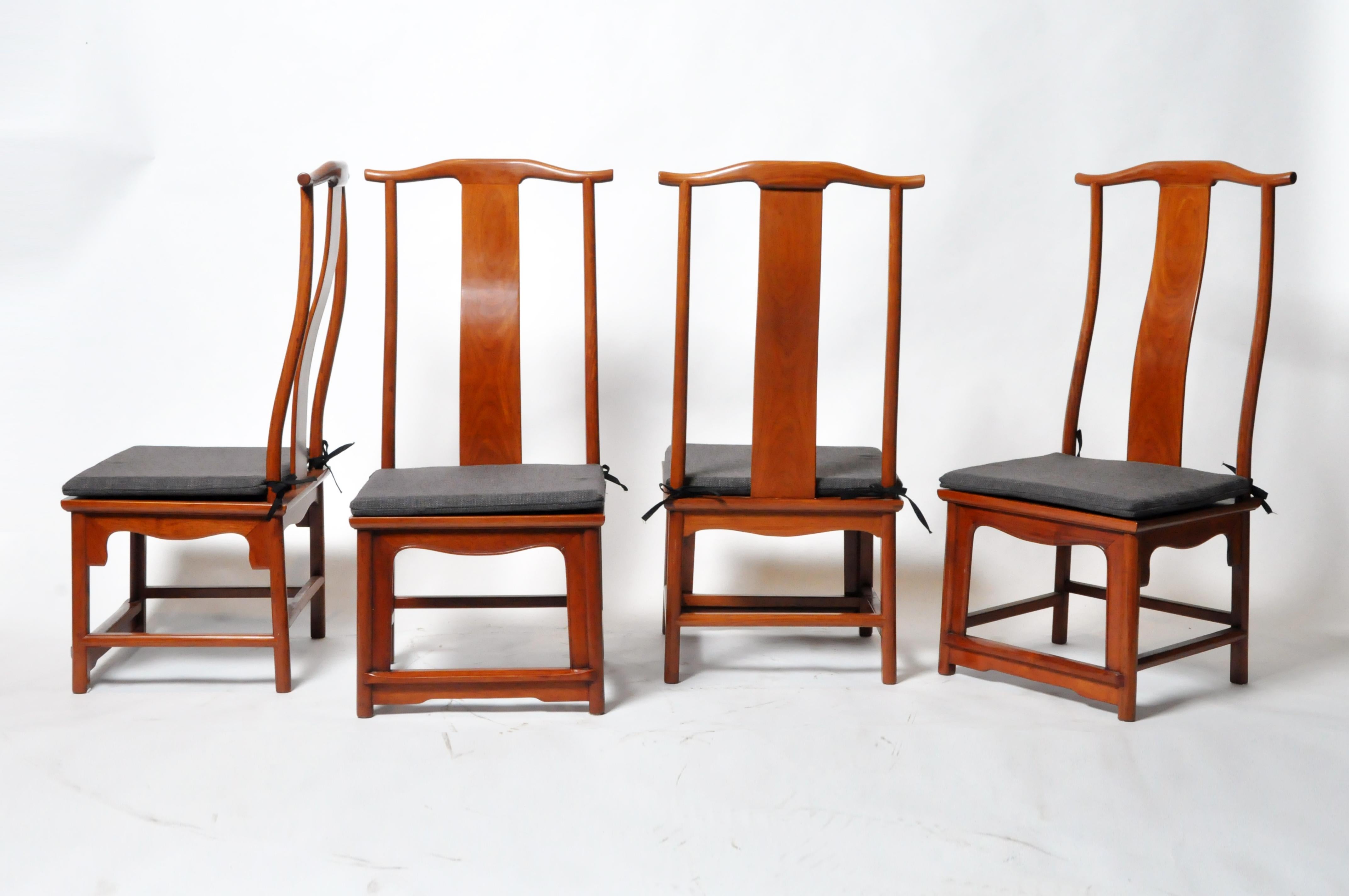 A Set of Four Chinese Dining Chairs For Sale 13