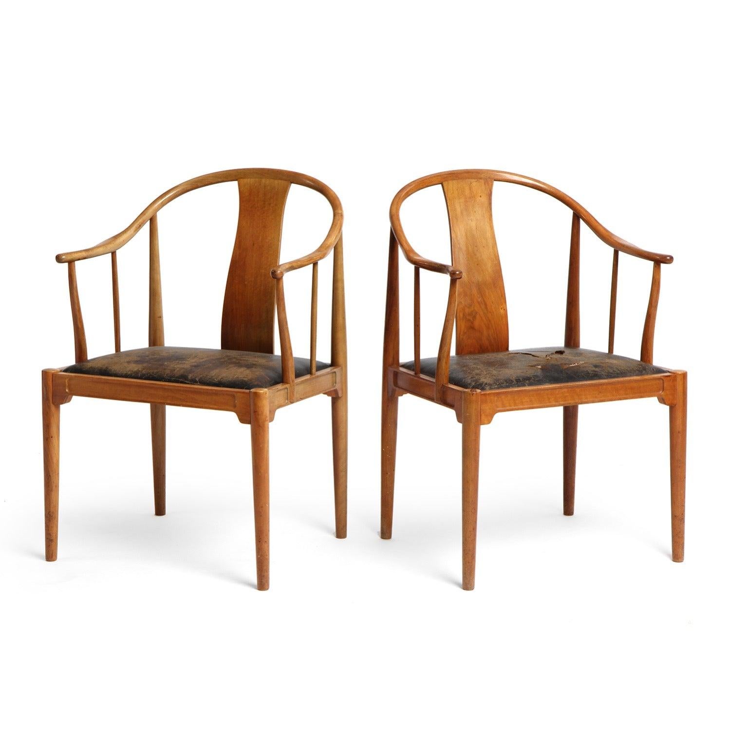 Chinesische Stühle von Hans J. Wegner für Fritz Hansen, 1950er Jahre (Dänisch) im Angebot