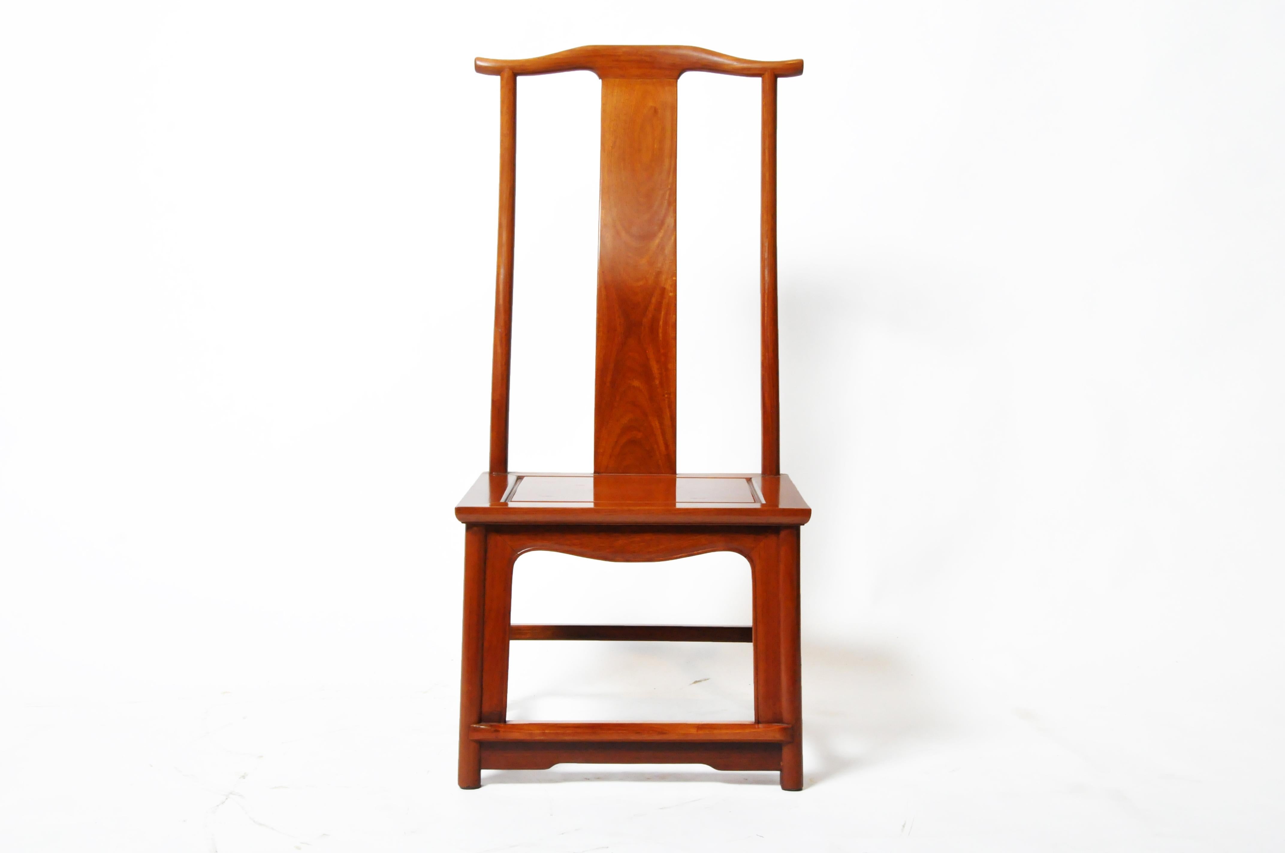 Hand-Carved A Set of Four Chinese Dining Chairs For Sale