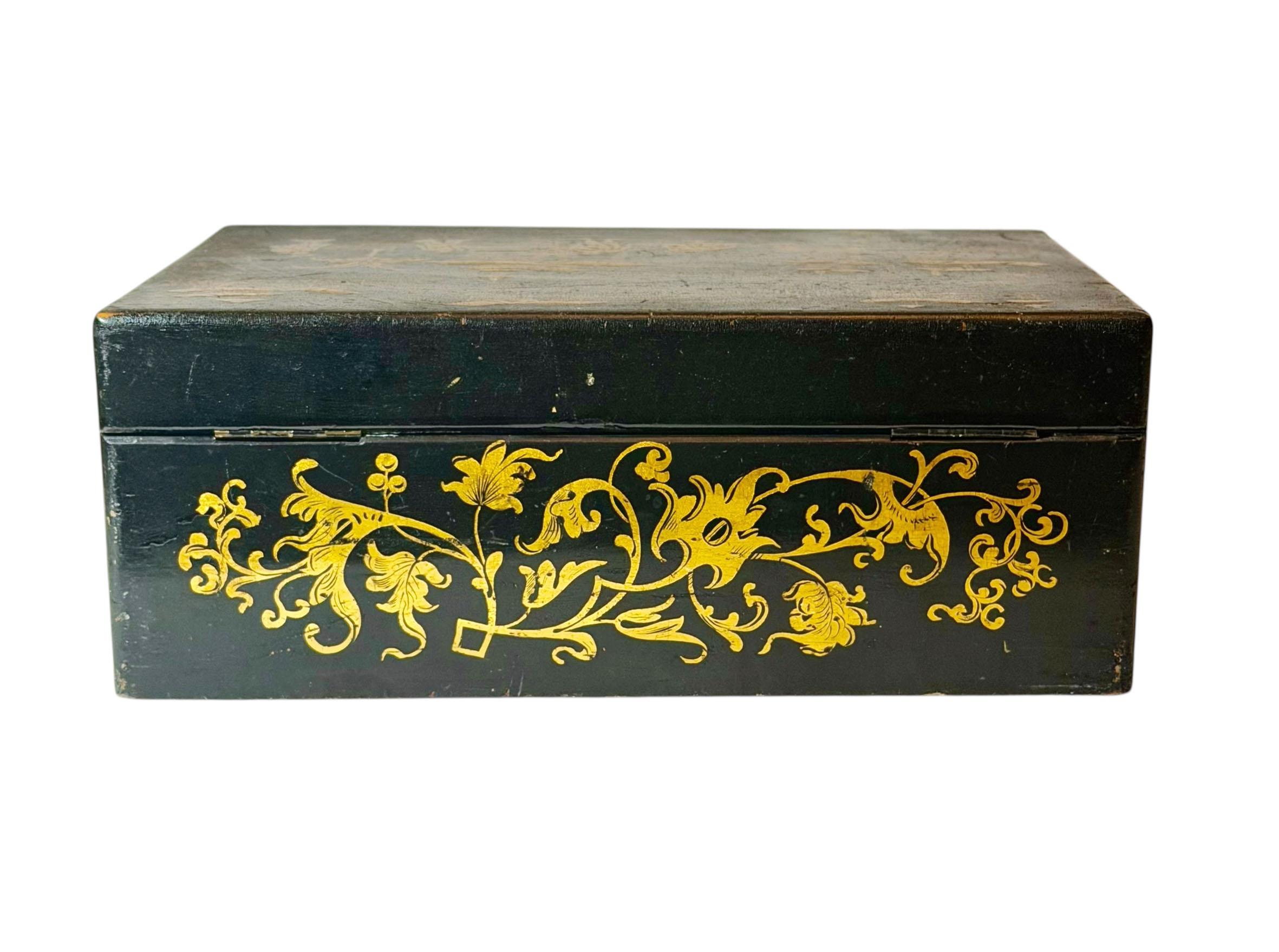 Chinesische Chinoiserie Dekorative Box im Angebot 7