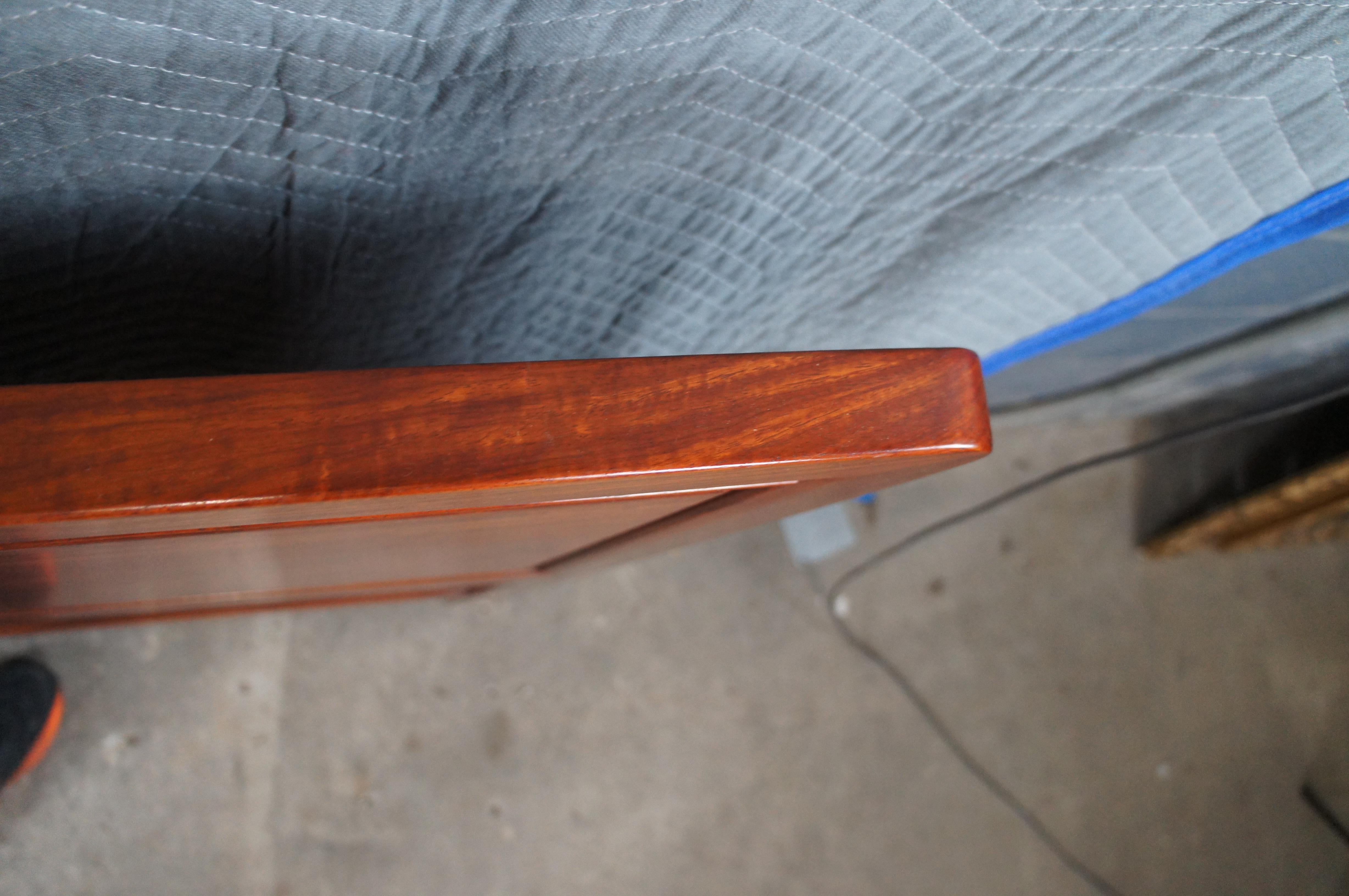 Chinesische Chinoiserie Palisander geschnitzt volle Größe Bett Kopfteil Hong Kong im Angebot 2