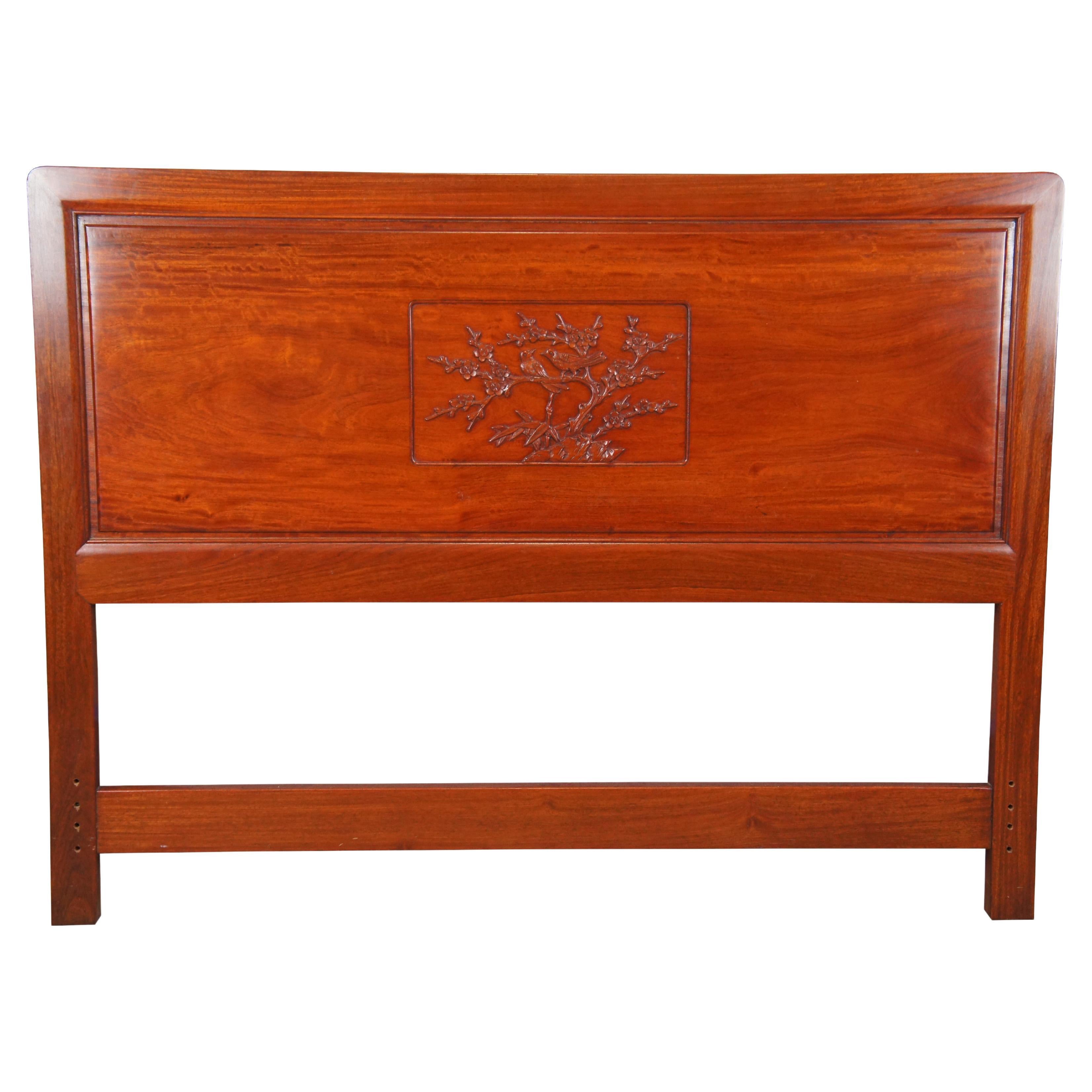 Chinoiserie chinoise Bois de rose sculpté Tête de lit Hong Kong