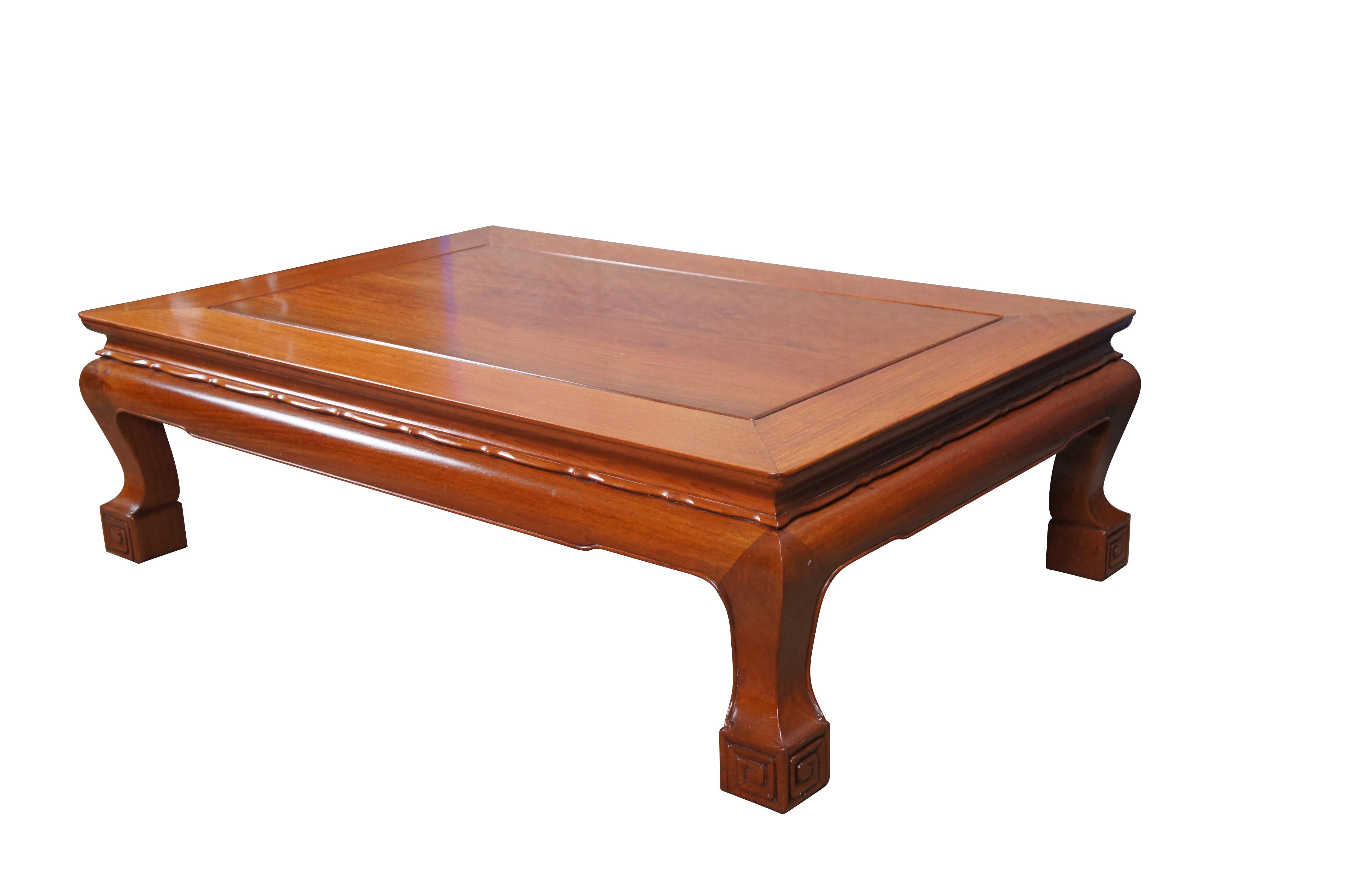 Chinese Chinoiserie Rosewood Low Kang Coffee Tea Table Hong Kong 48