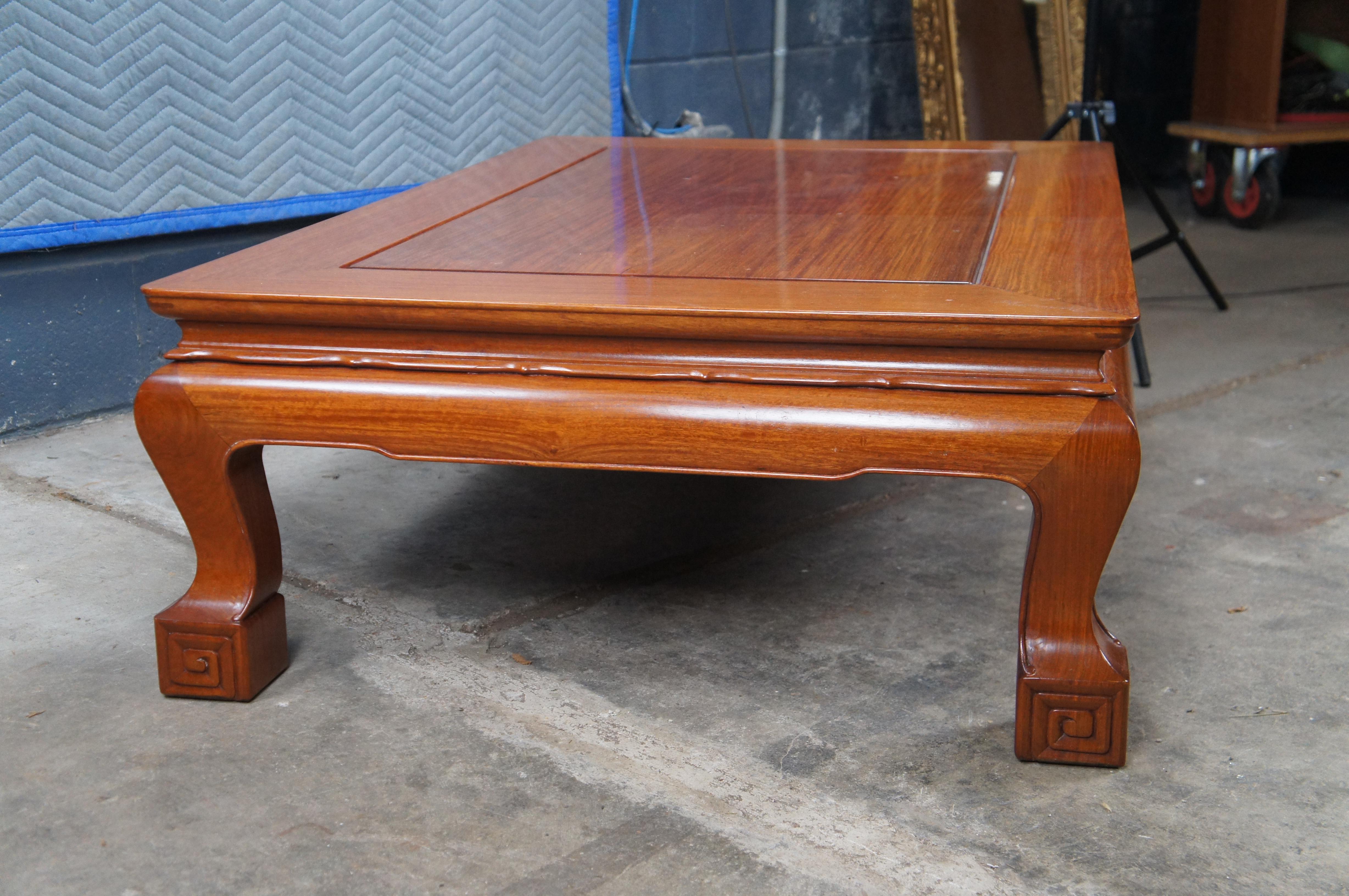 Chinese Chinoiserie Rosewood Low Kang Coffee Tea Table Hong Kong 48