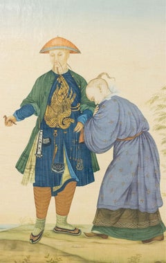 Chinese Chinoiserie Scene Portrait
