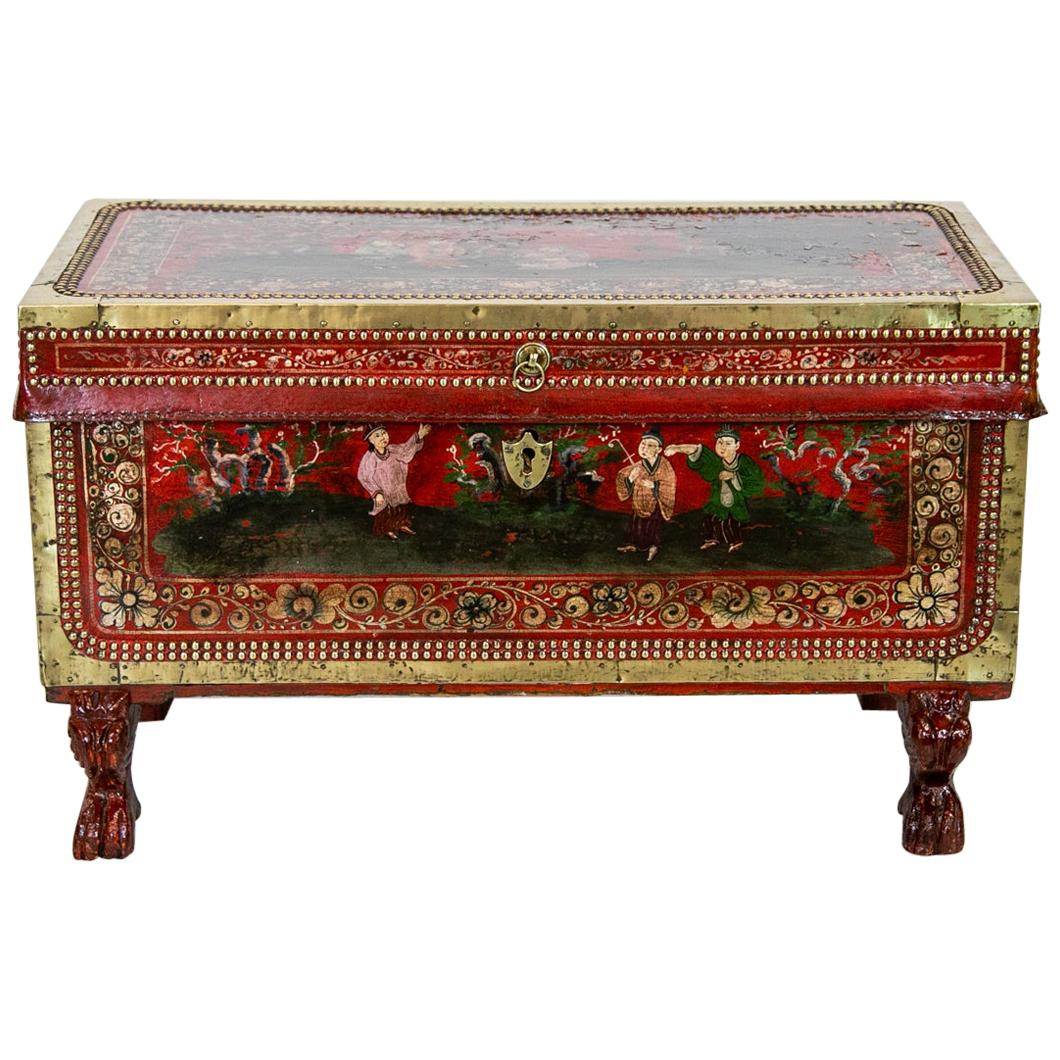 Chinese Chinoiserie Trunk