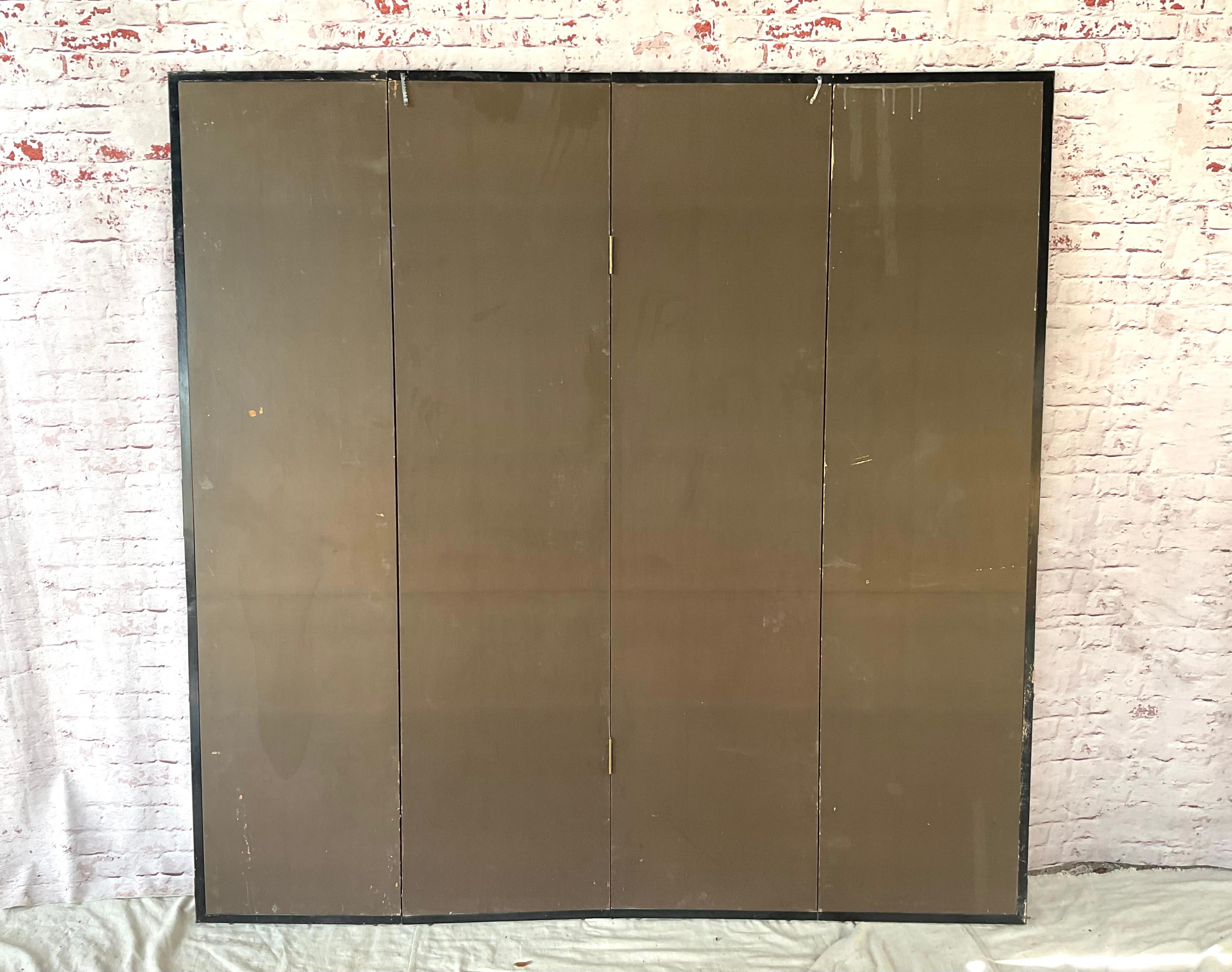 Chinesische Chinoiserie-Tapete Screen, vier Paneele im Angebot 6