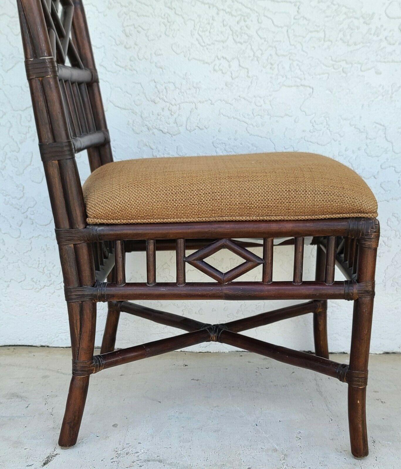 Chinese Chippendale Bamboo Rattan Pagoda Dining Chairs by LEXINGTON, Set of 6 3