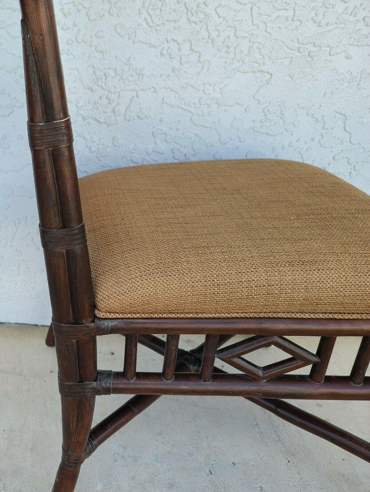 Chinese Chippendale Bamboo Rattan Pagoda Dining Chairs by LEXINGTON, Set of 6 4