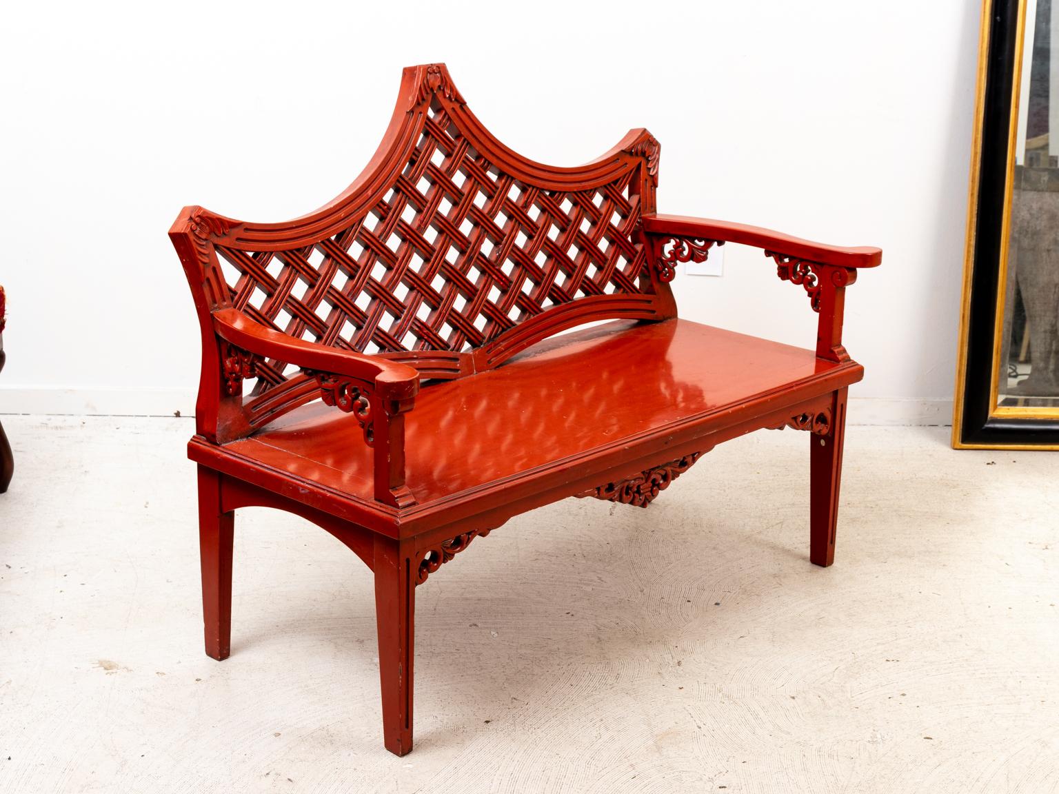 Chinese Chippendale Bench 1