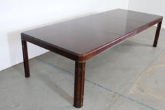 Chinese Chippendale Burled Mahogany Dining Table