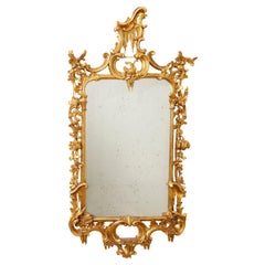 Chinese Chippendale Carved and Giltwood Mirror